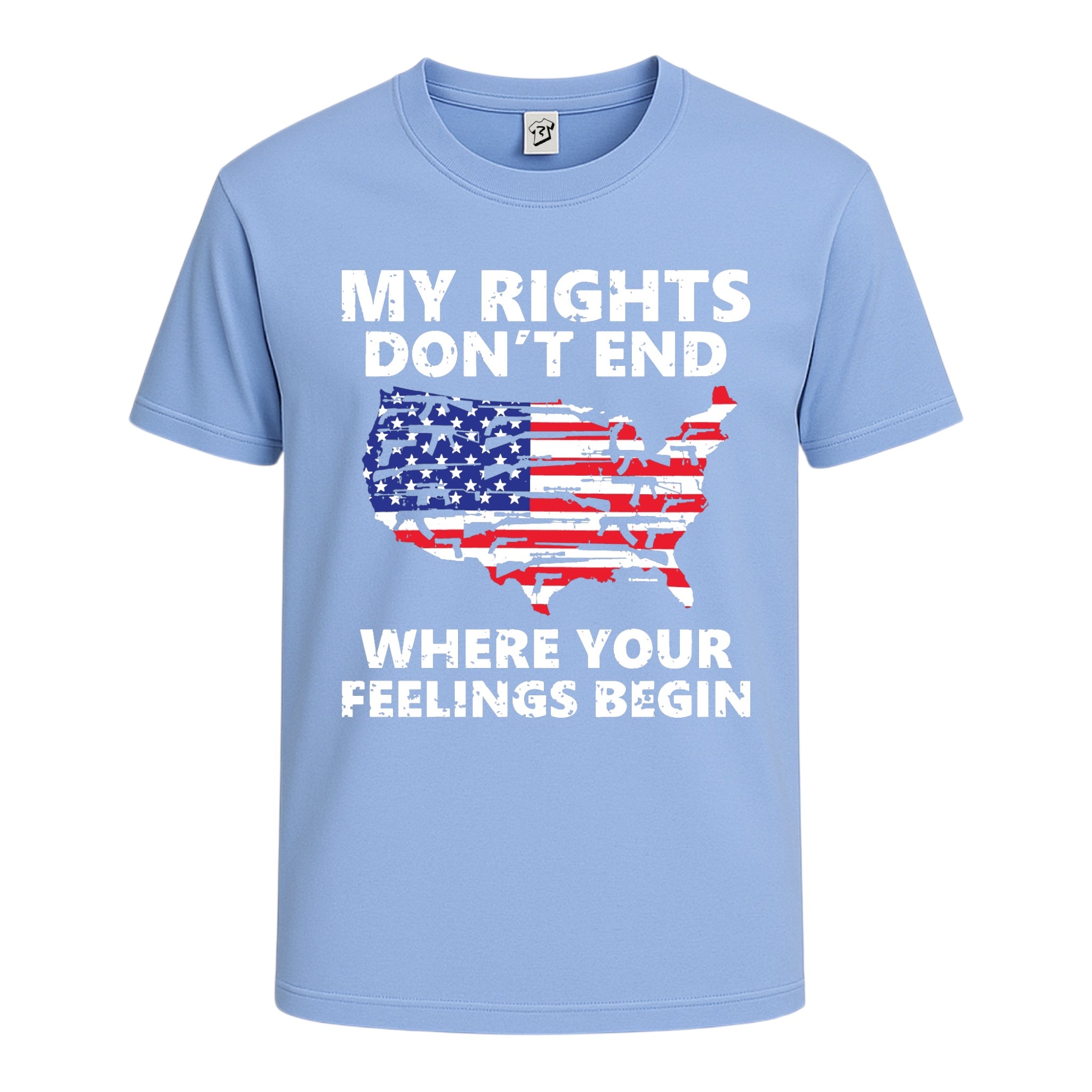 Tees Club graphic tee My Rights Don't End Where Your Feelings Begin - Cotton Tee Navy Size XL detail