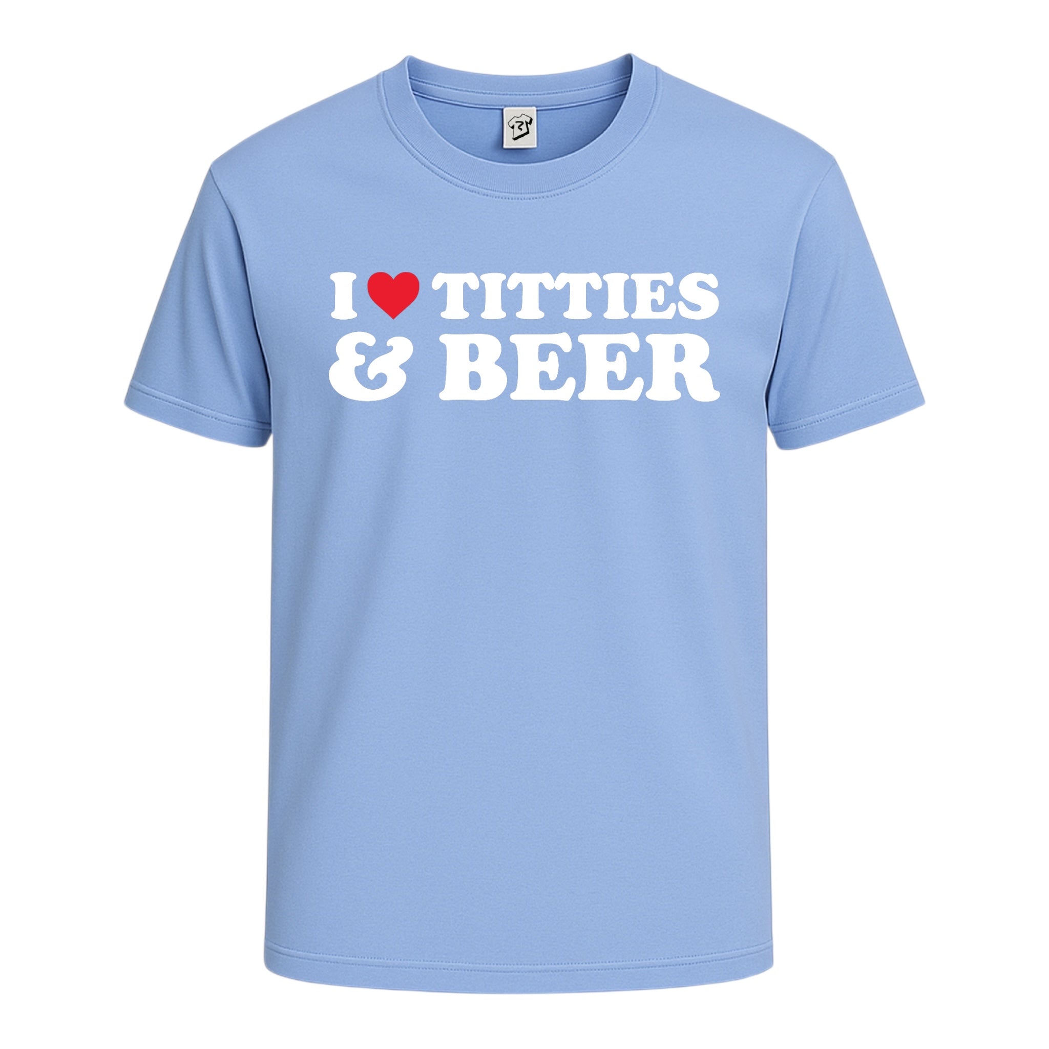 Tees Club graphic tee I Love Titties & Beer - Cotton Tee Navy Size L detail