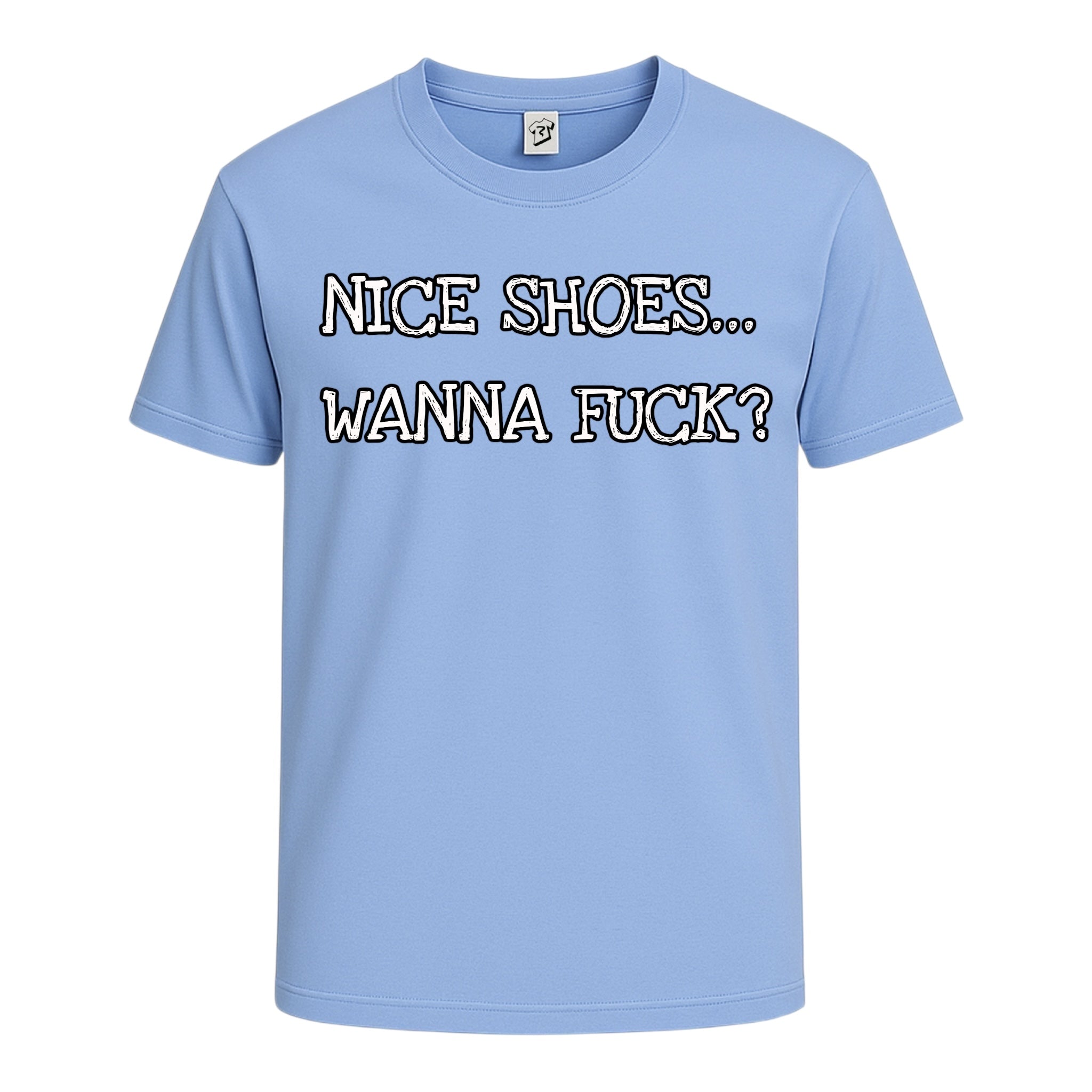 Tees Club graphic tee Nice Shoes...Wanna Fuck? - Cotton Tee Navy Size L detail