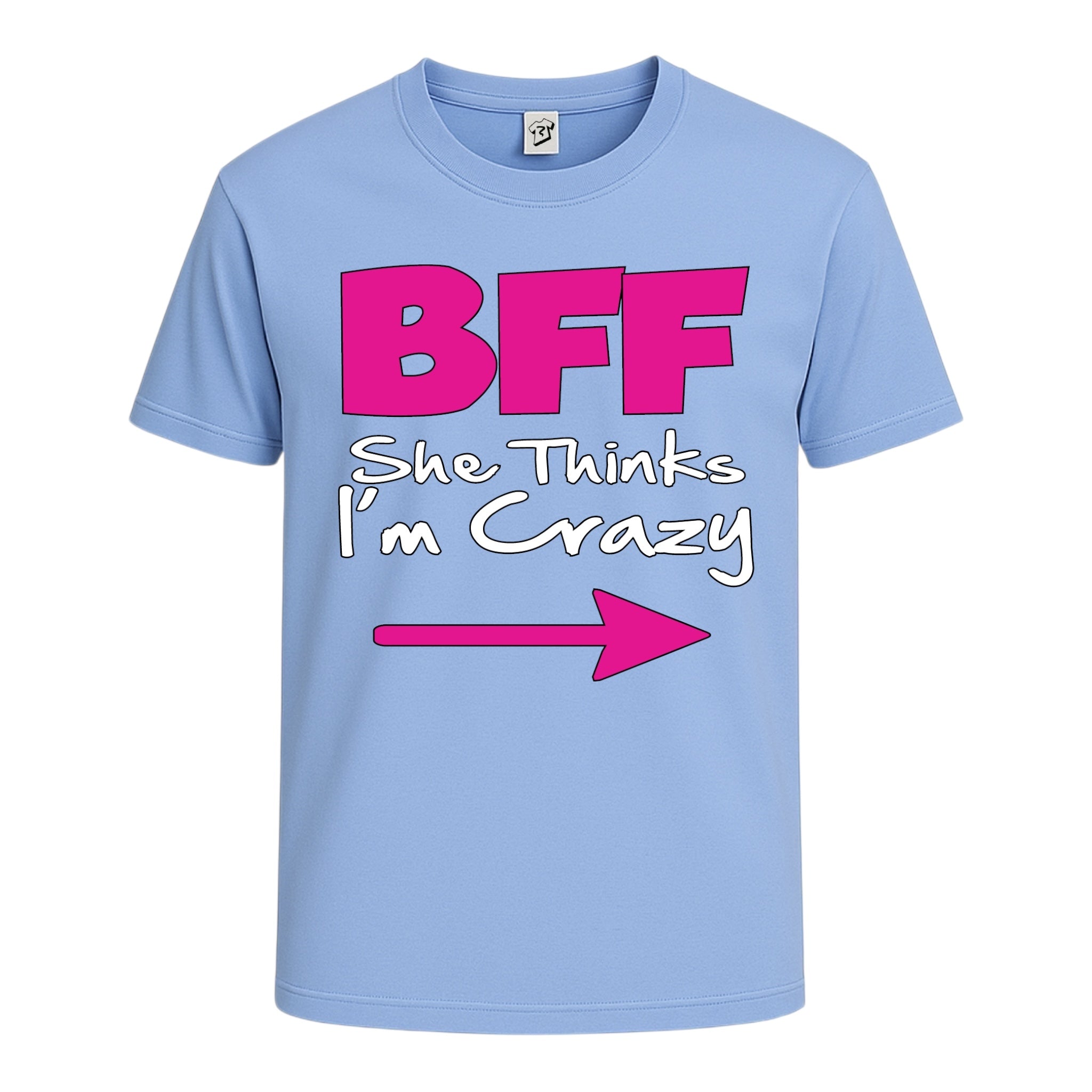 Tees Club graphic tee BFF She Thinks I'm Crazy - Cotton Tee Navy Size L detail