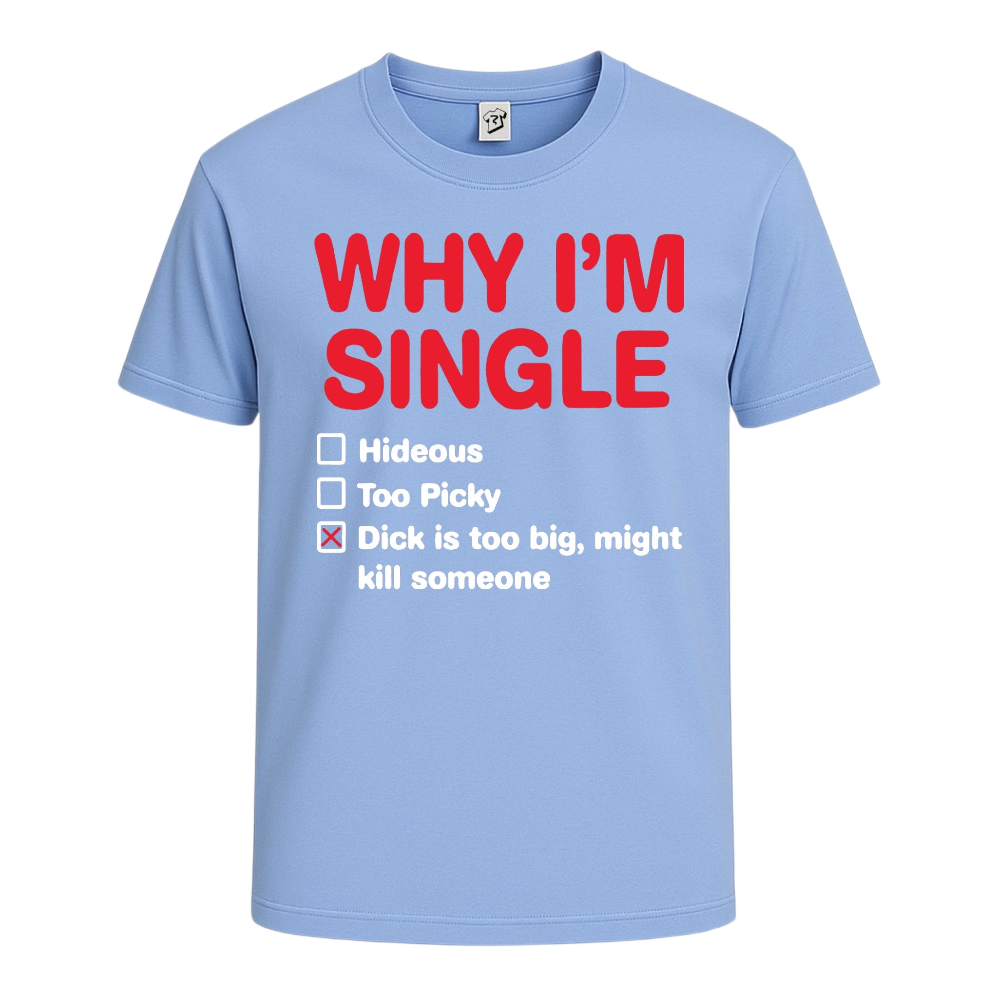 Tees Club graphic tee Why I'm Single - Cotton Tee Navy Size L detail