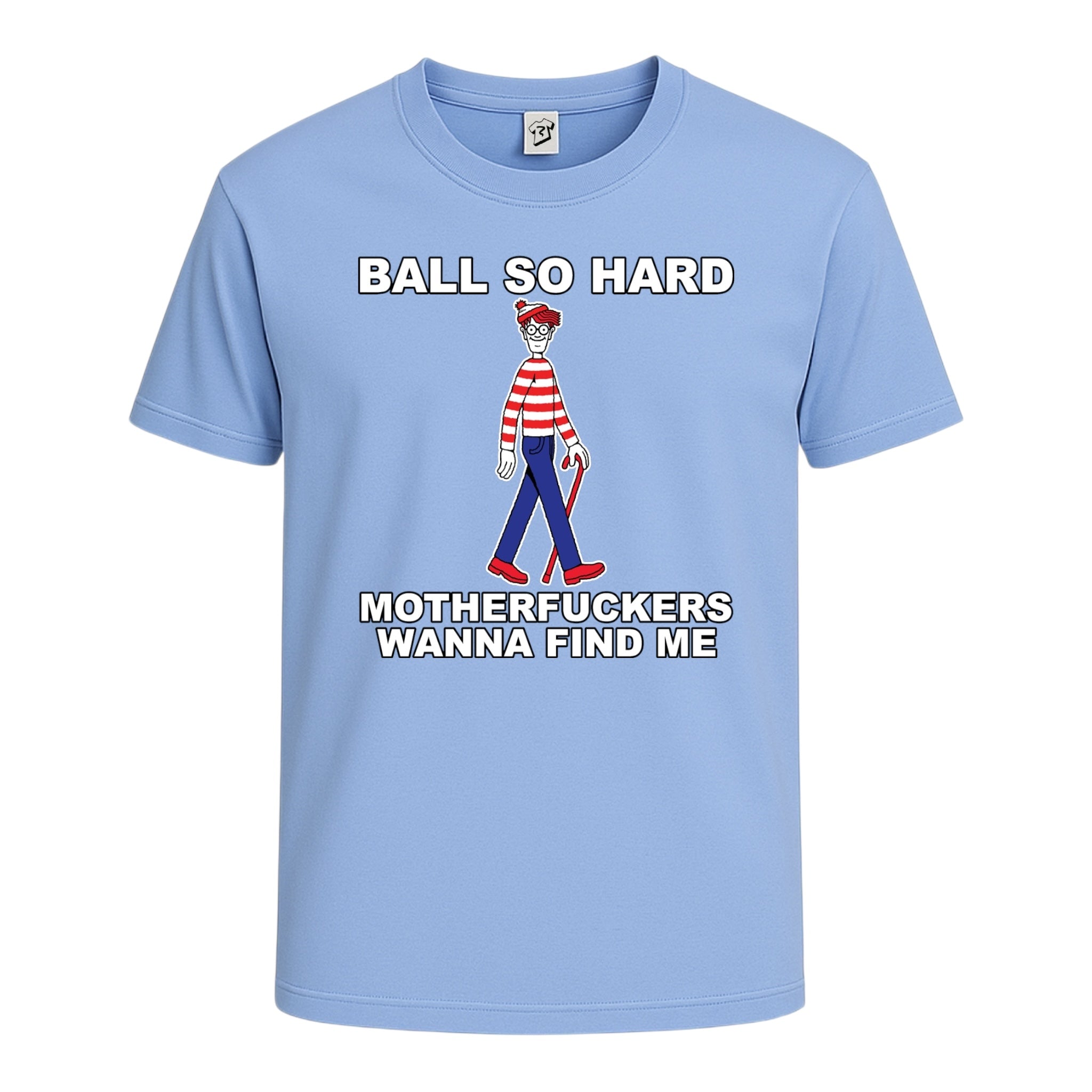 Tees Club graphic tee Ball So Hard Motherfuckers Wanna Find Me (Waldo) - Cotton Tee Navy Size XL detail
