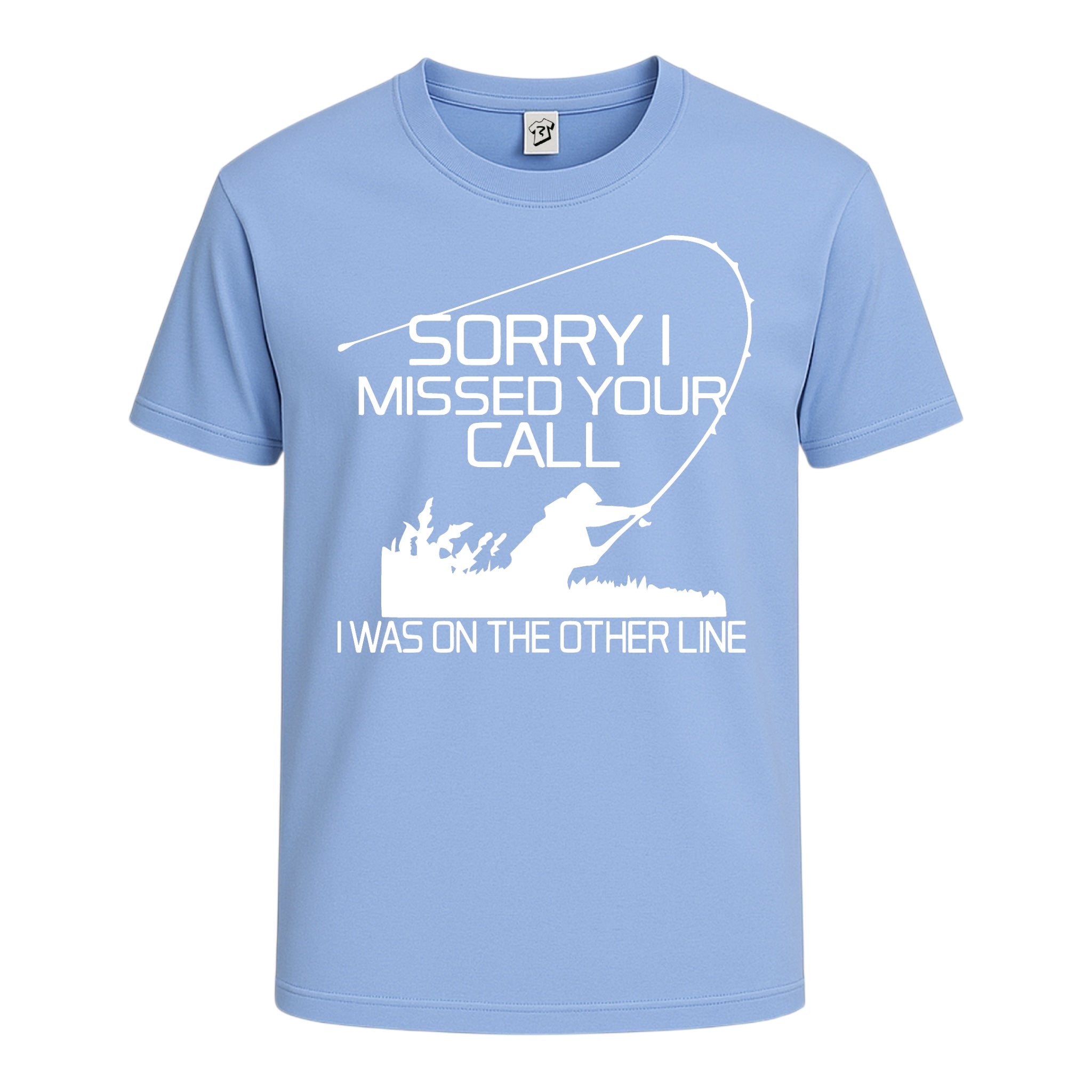 Tees Club graphic tee Sorry I Missed Your Call I Was On the Other Line - Cotton Tee Navy Size L detail