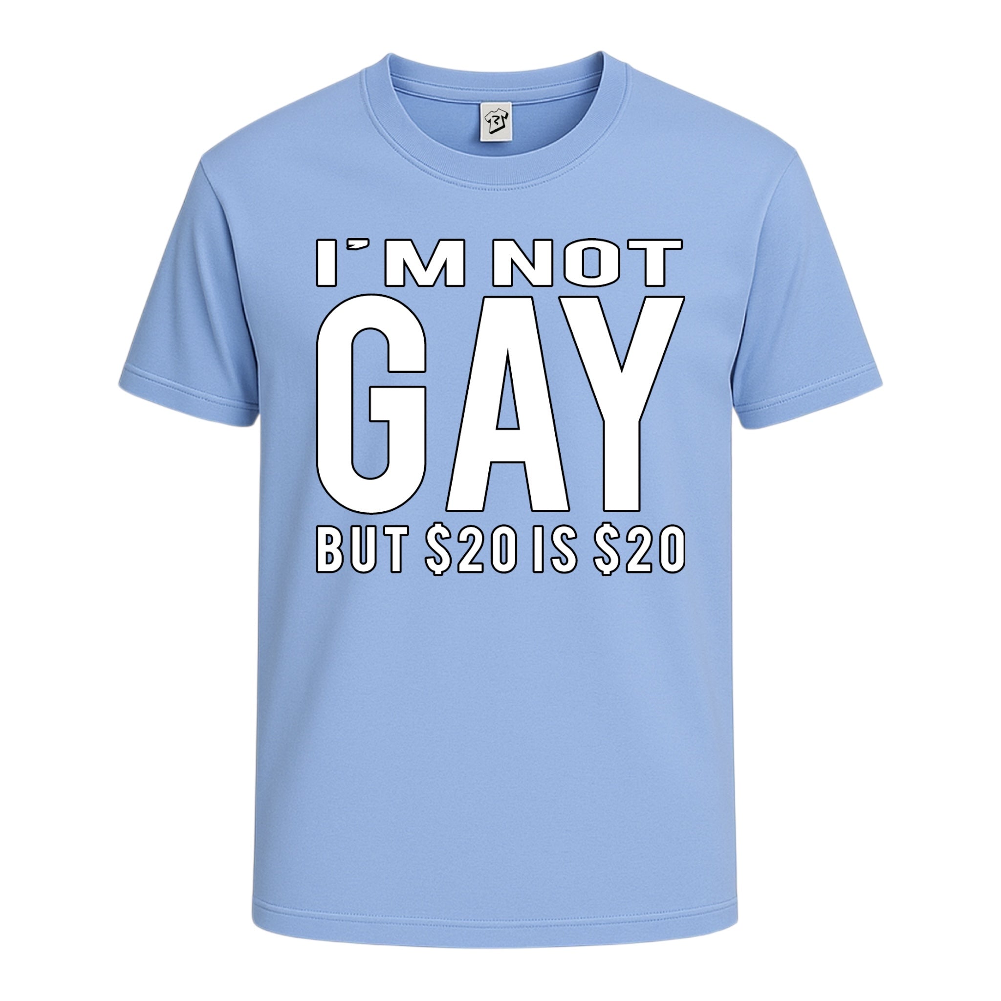 Tees Club graphic tee I'm Not Gay But $20 Is $20 - Cotton Tee Navy Size L detail