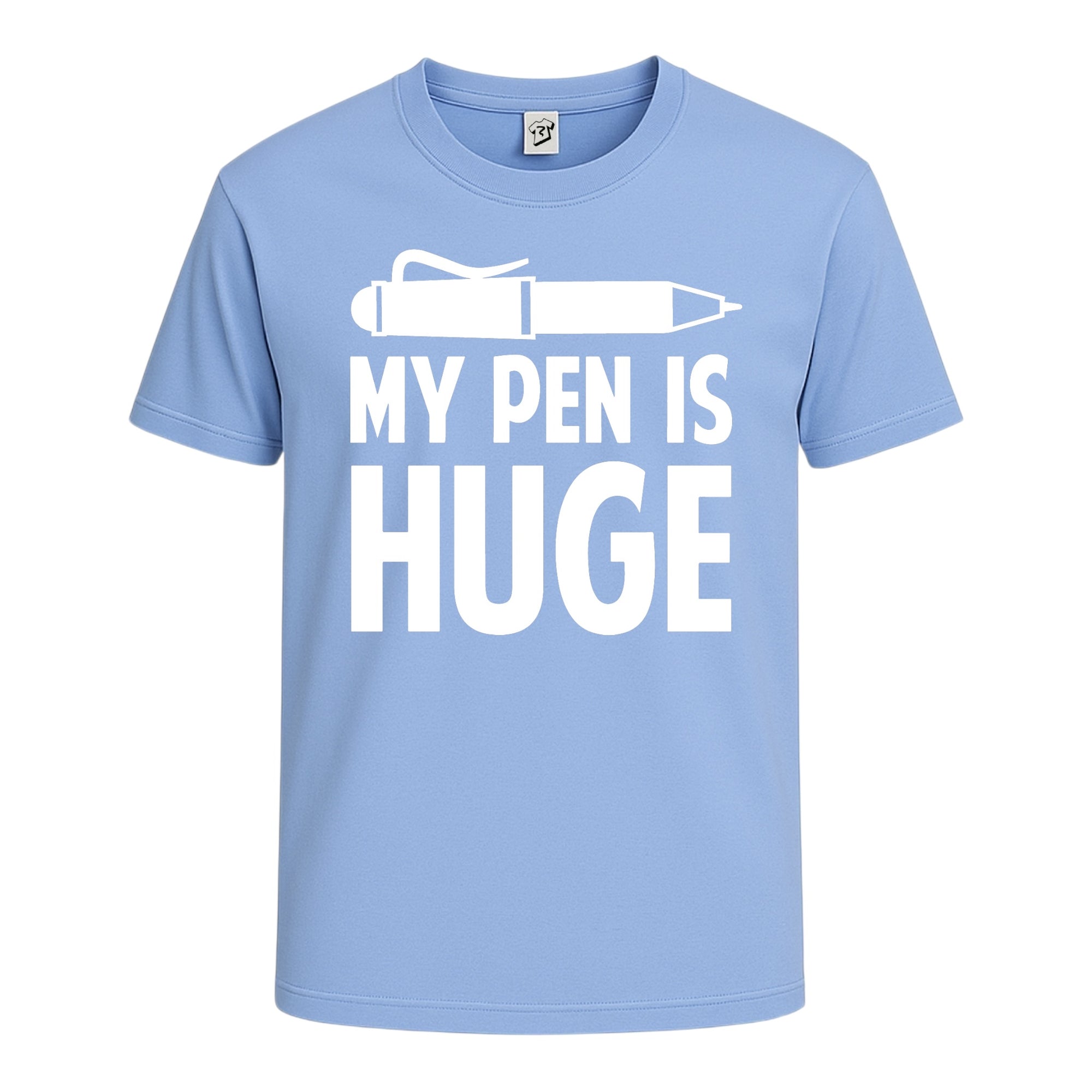 Tees Club graphic tee My Pen Is Huge - Cotton Tee Navy Size S back view