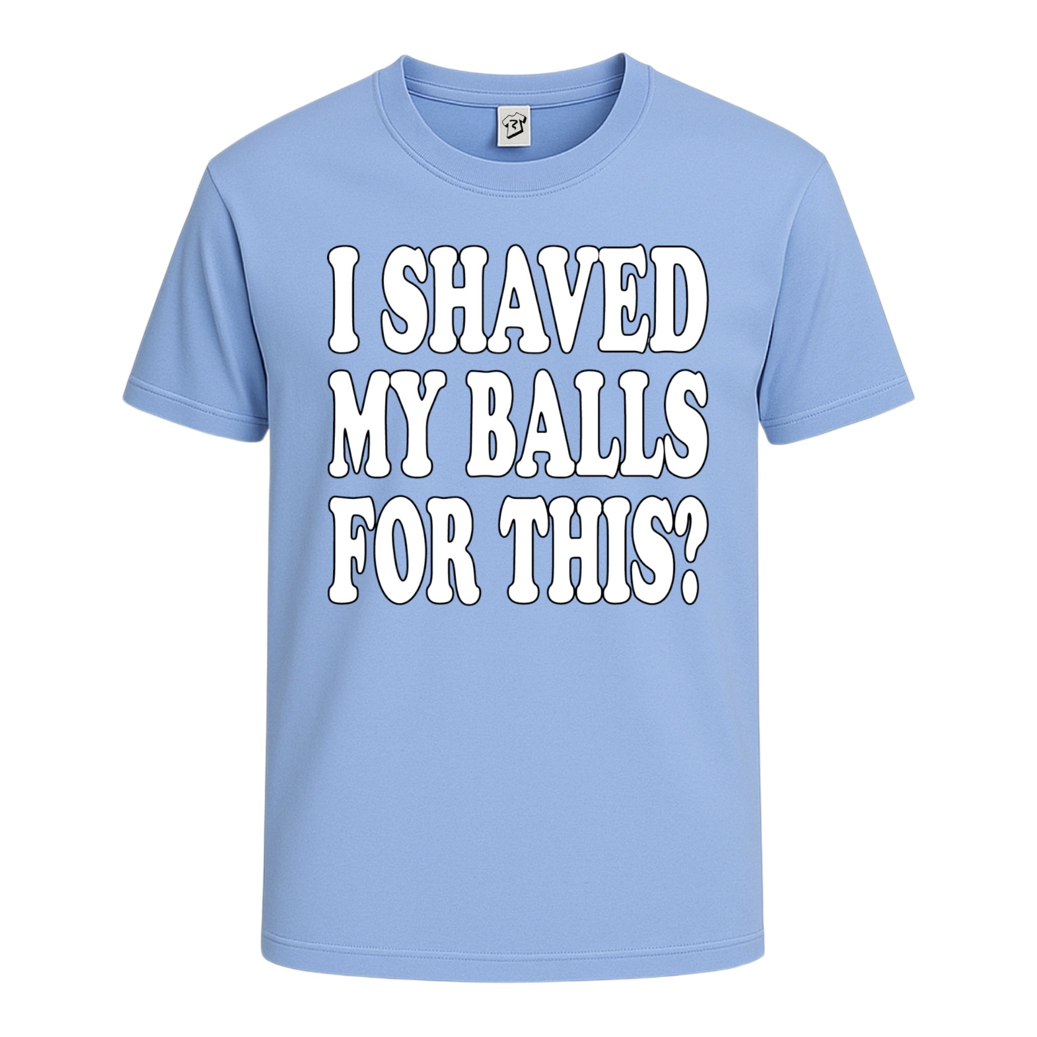 Tees Club graphic tee I Shaved My Balls For This? - Cotton Tee Navy Size L detail