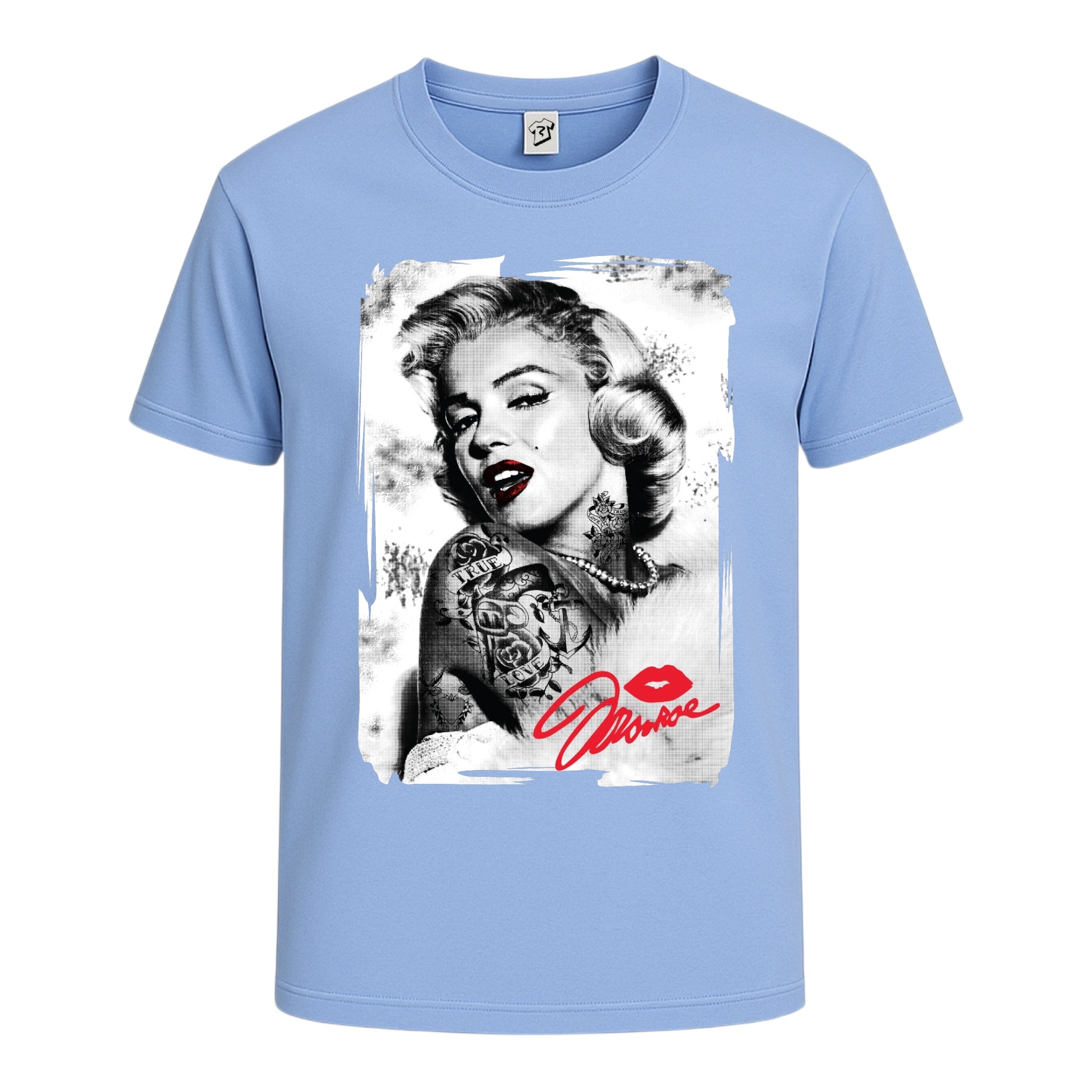 Tees Club graphic tee Marilyn Monroe Kiss - Cotton Tee Navy Size L detail