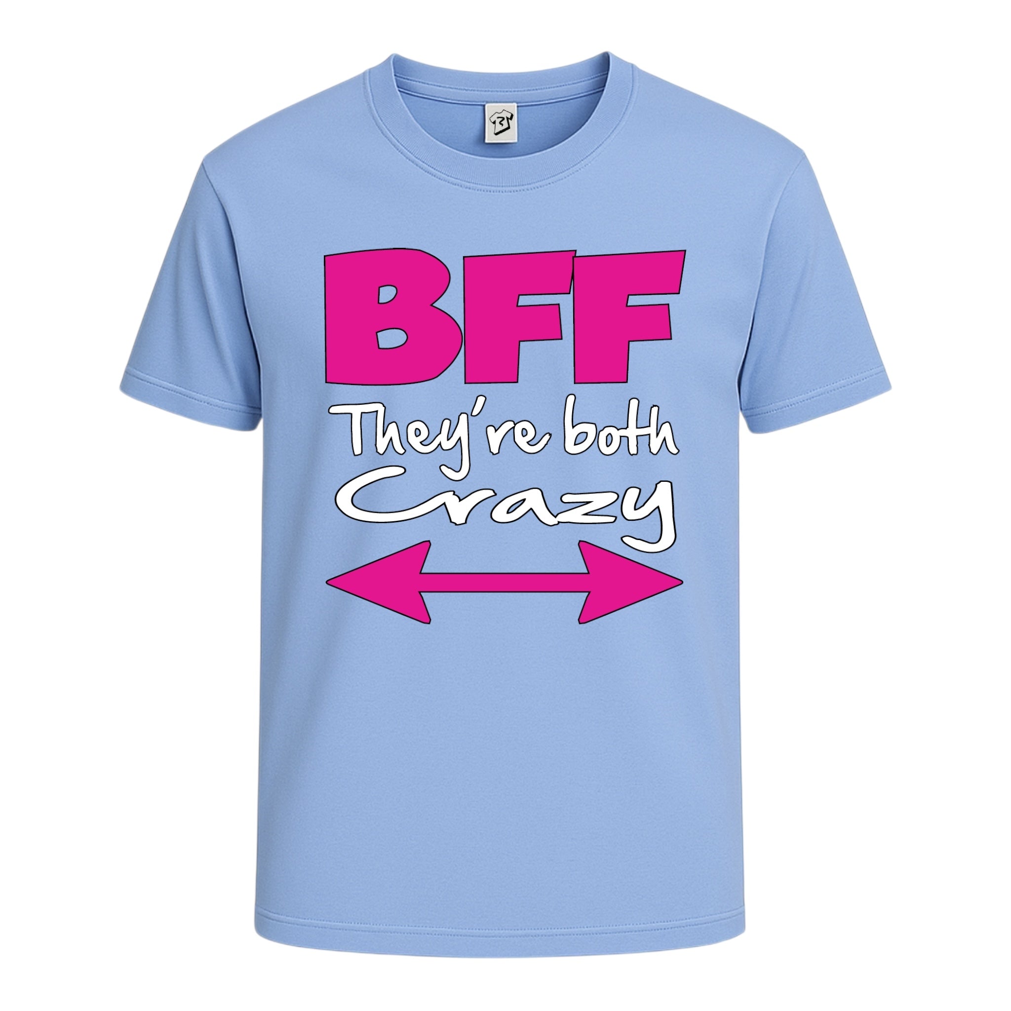 Tees Club graphic tee BFF They're Both Crazy - Cotton Tee Navy Size L detail