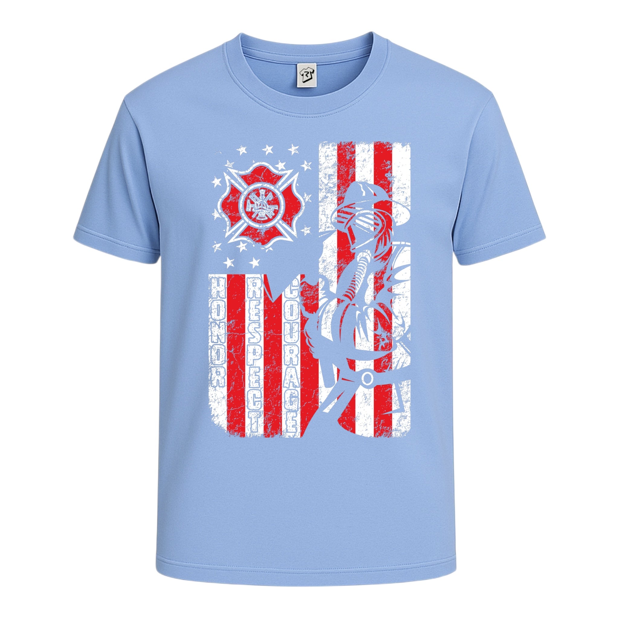 Tees Club graphic tee Firefighters Honor Respect - Cotton Tee Navy Size XL detail