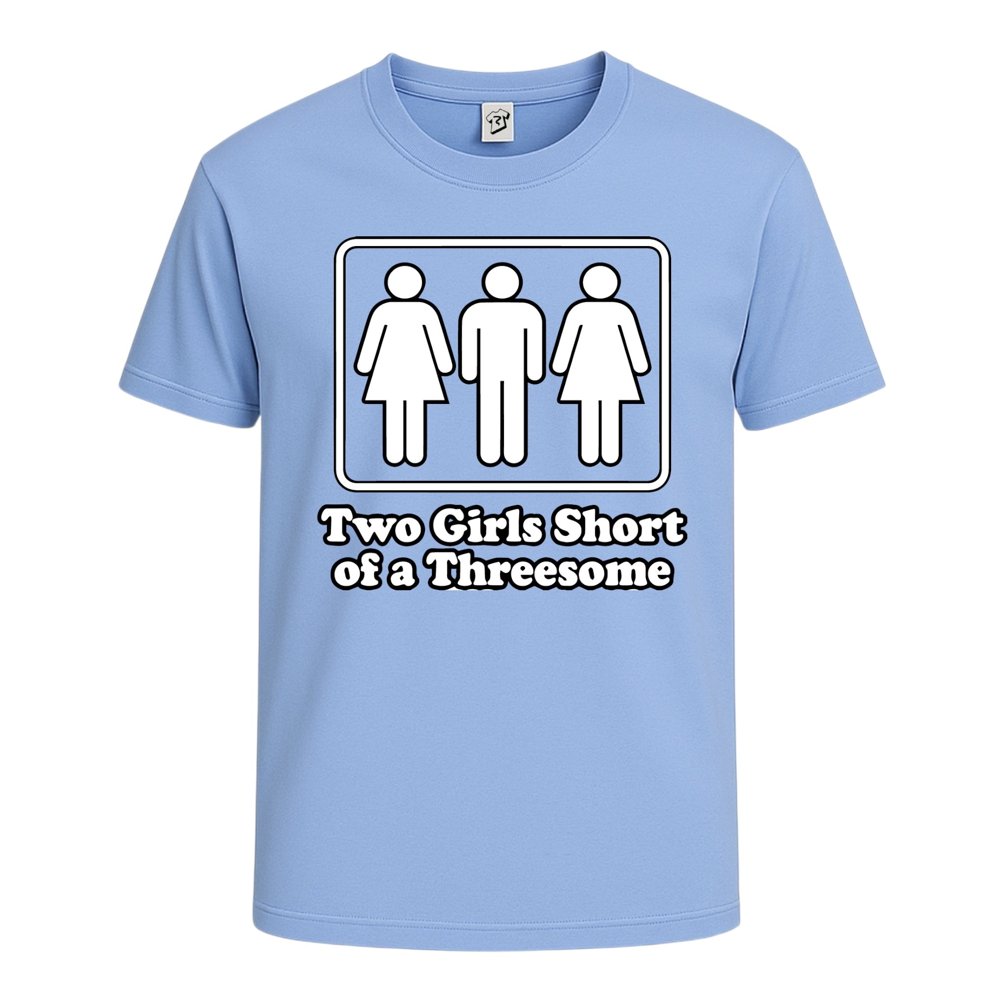 Tees Club graphic tee Two Girls Short of a Threesome - Cotton Tee Navy Size S front view