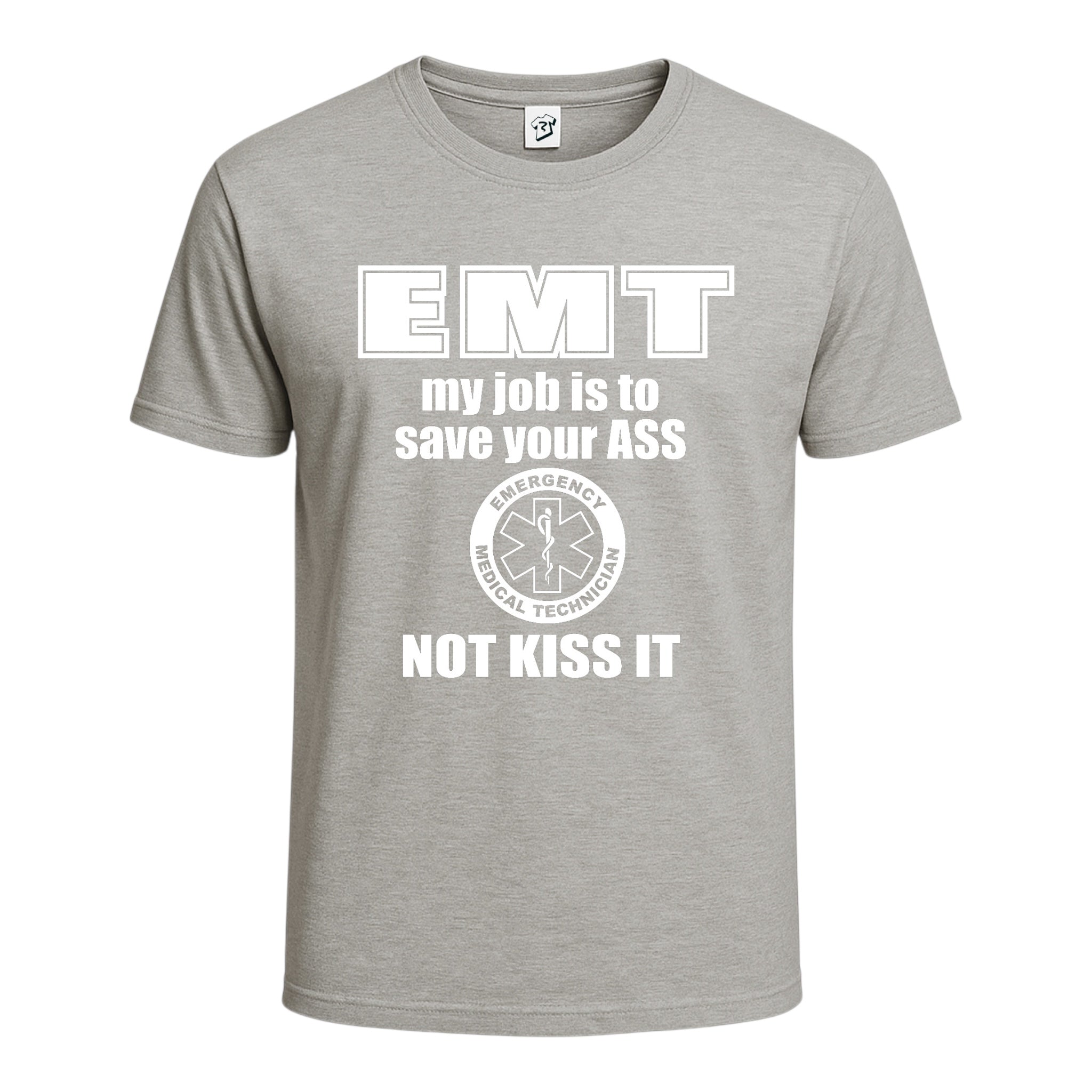 Tees Club graphic tee EMT My Job Is to Save Your Ass Not Kiss It - Cotton Tee Navy Size L detail
