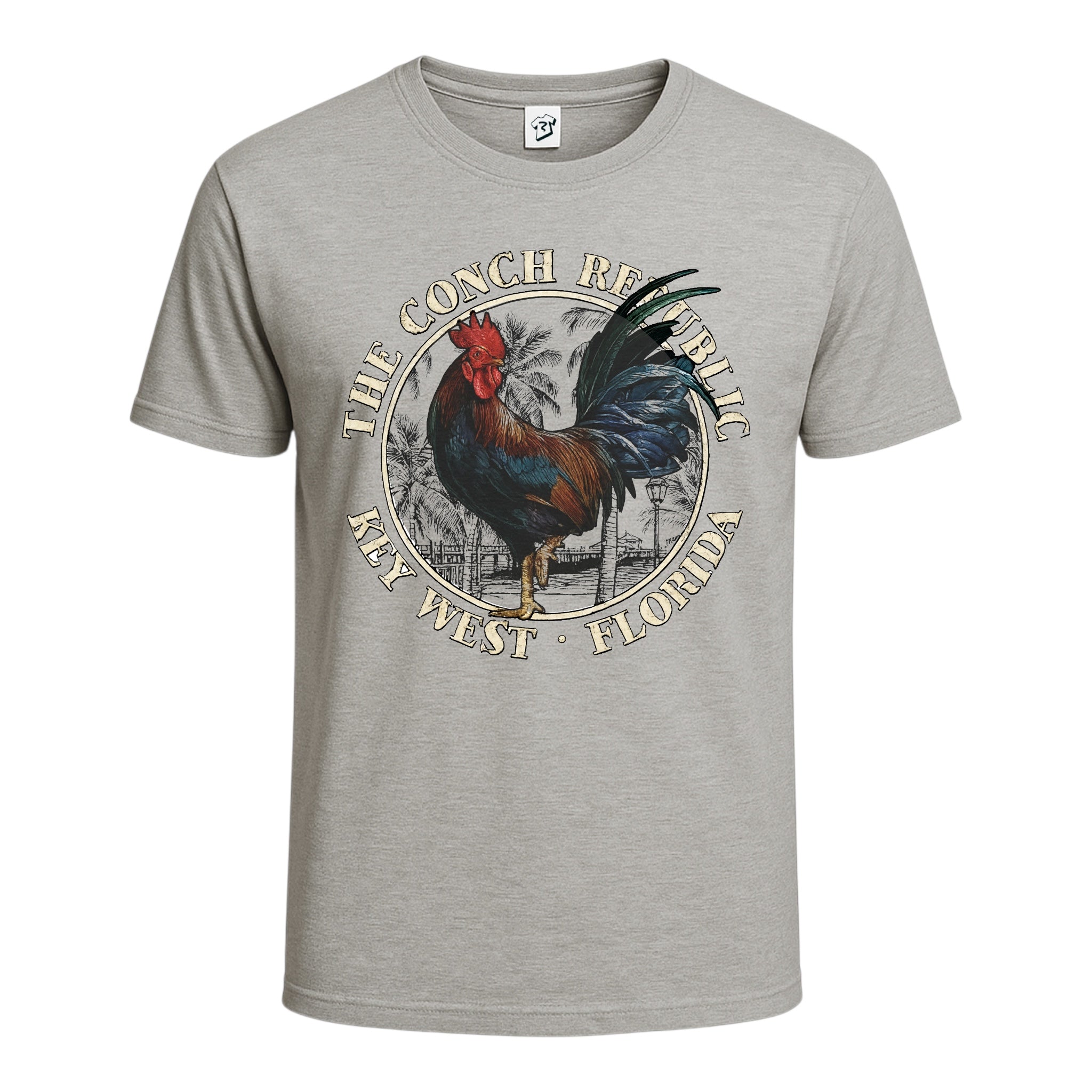 Tees Club graphic tee Rooster Conch Rep KW - Cotton Tee Navy Size L detail