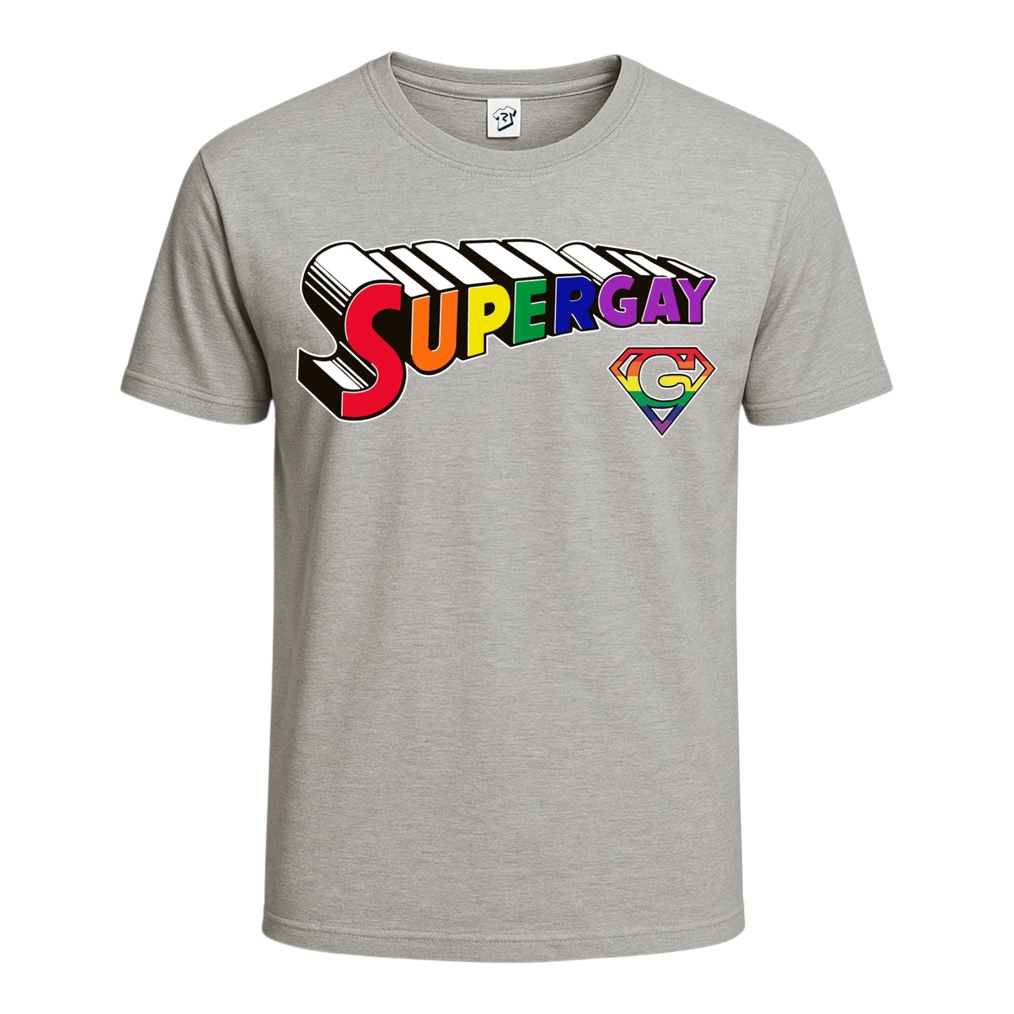 Tees Club graphic tee Supergay - Cotton Tee Navy Size S front view