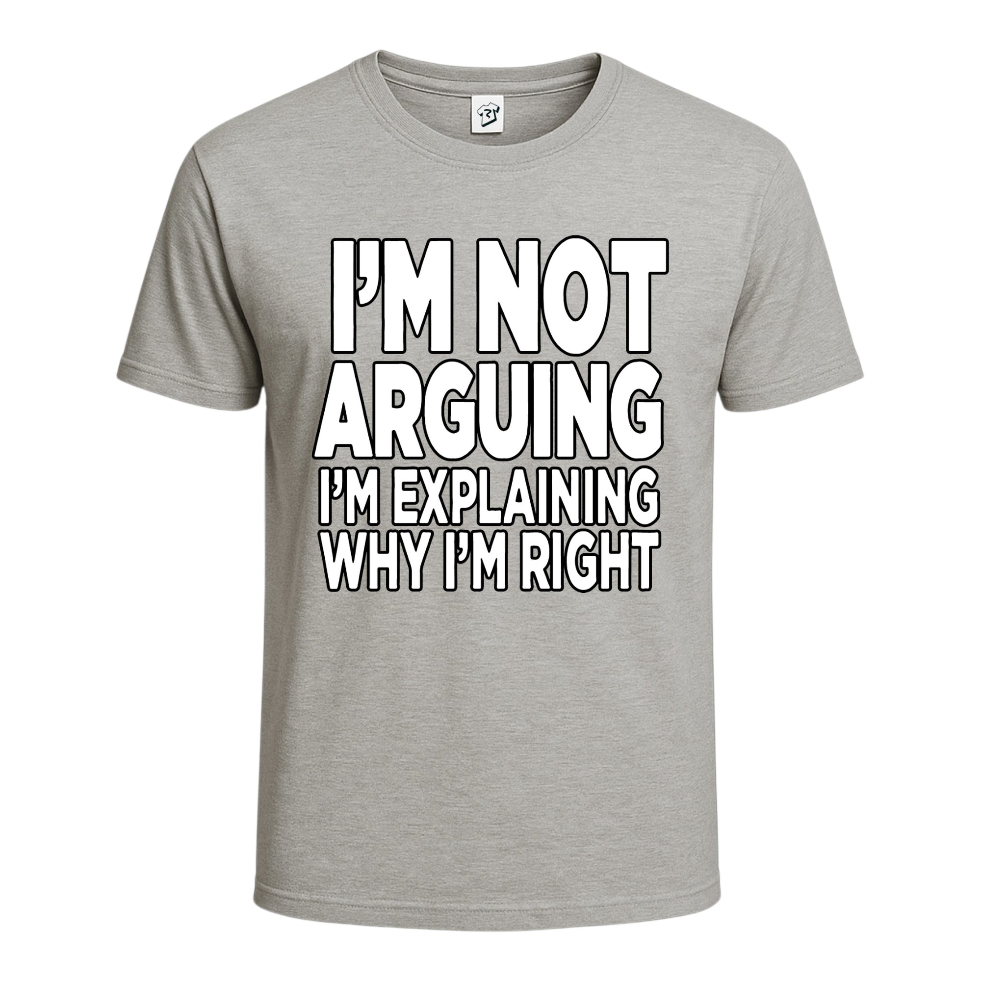 Tees Club graphic tee I'm Not Arguing I'm Explaining Why I'm Right - Cotton Tee Navy Size S front view