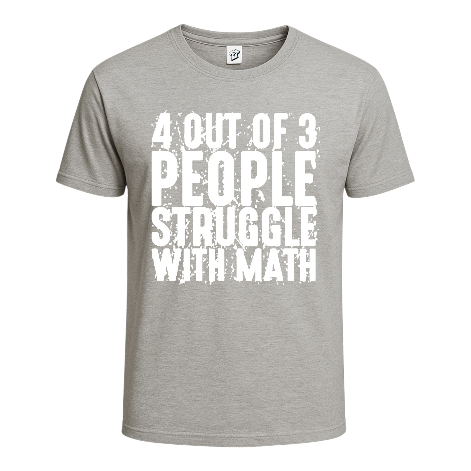 Tees Club graphic tee 4 Out of 3 People Struggle With Math - Cotton Tee Navy Size S back view