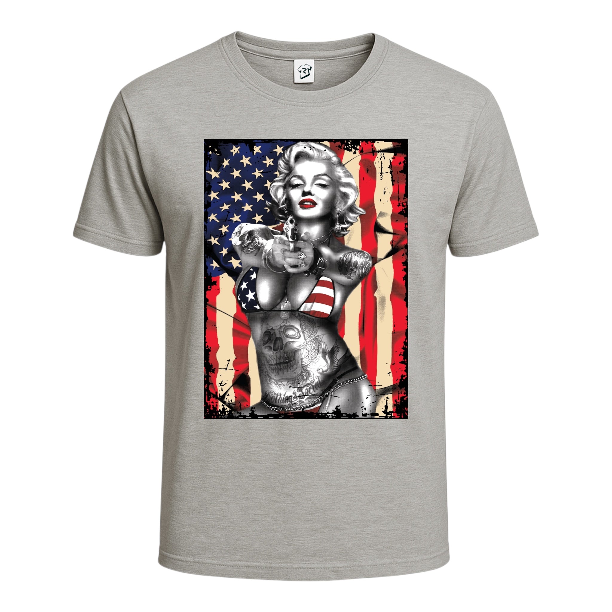 Tees Club graphic tee Marilyn Monroe USA - Cotton Tee Navy Size L detail