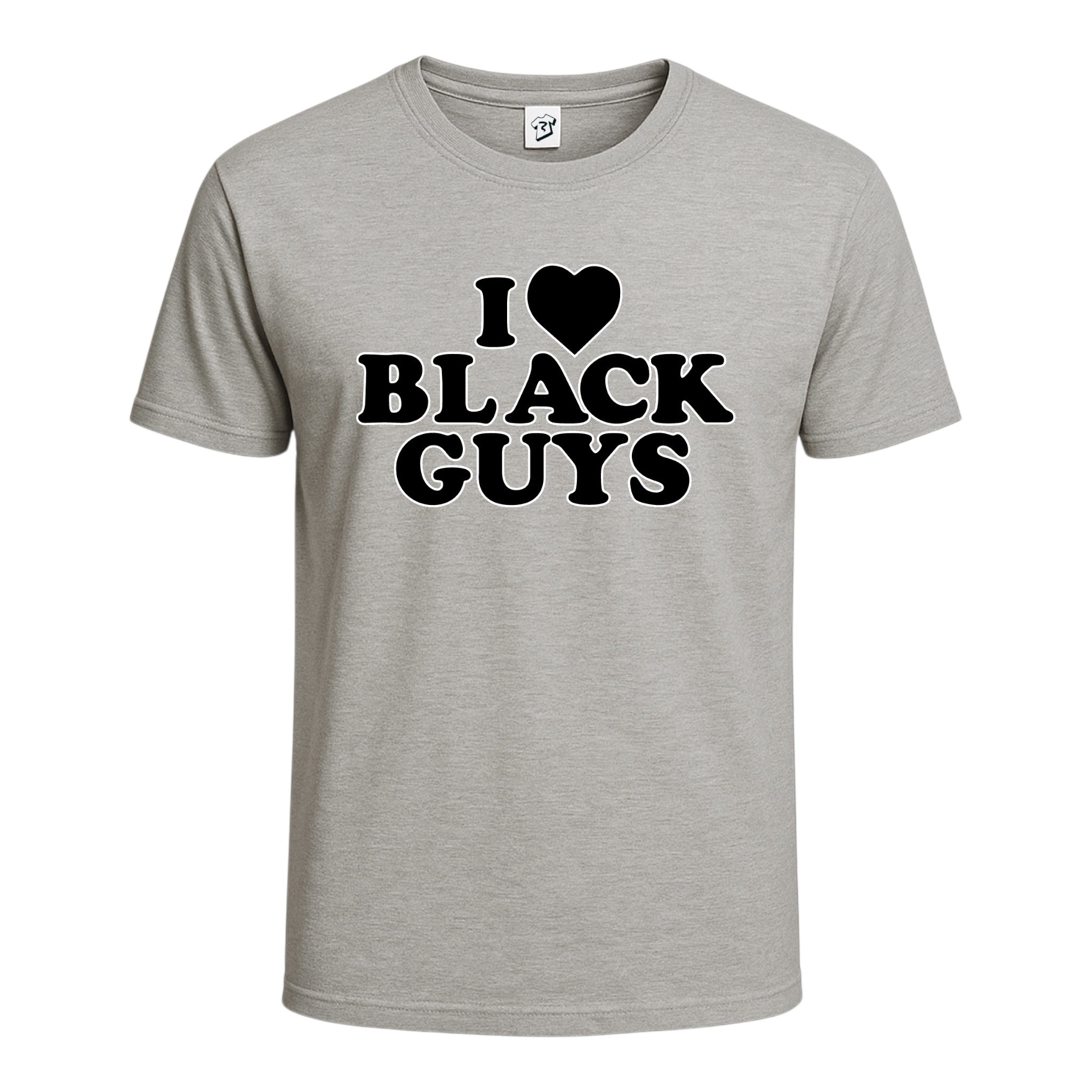 Tees Club graphic tee I Love Black Guys (Black) - Cotton Tee Navy Size S back view