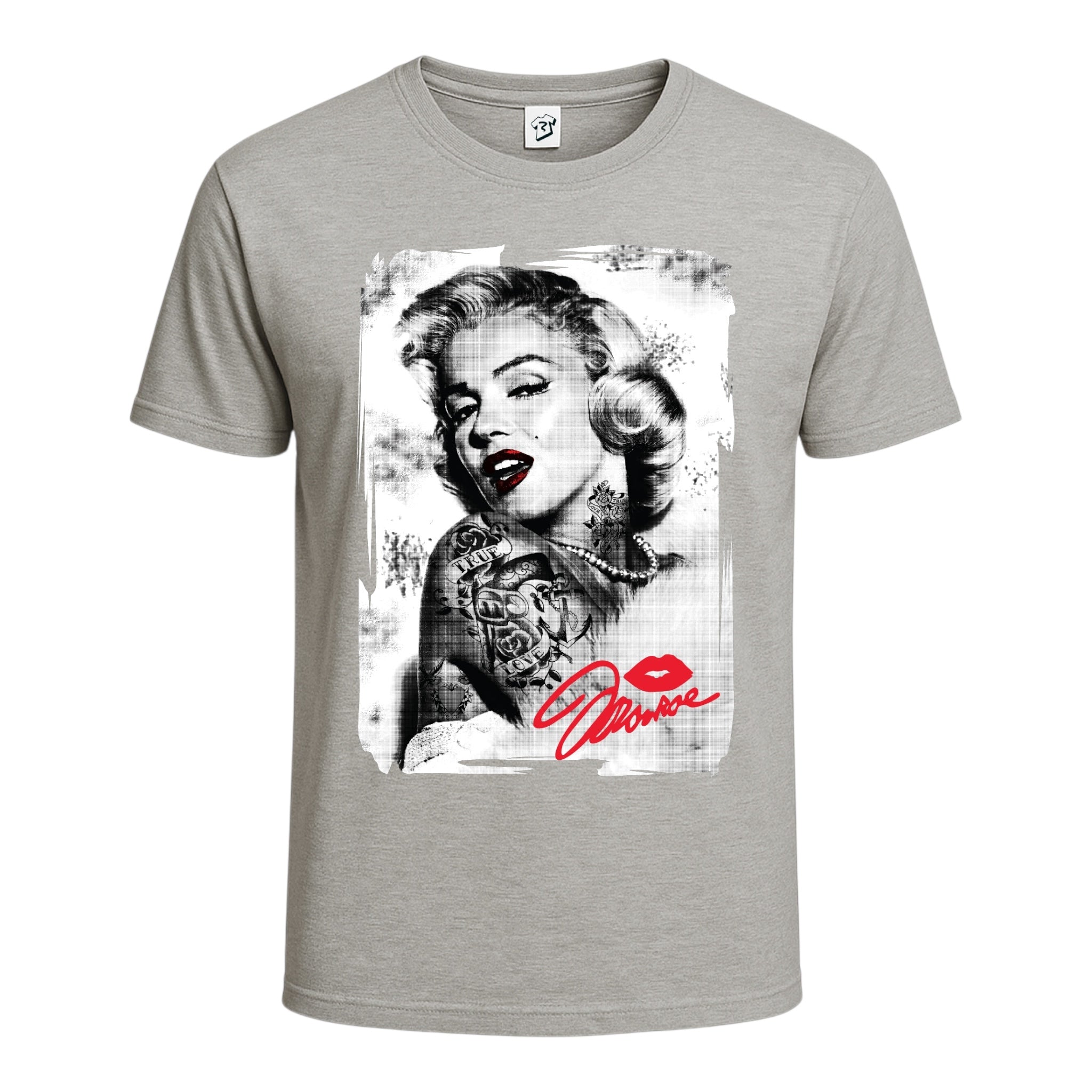 Tees Club graphic tee Marilyn Monroe Kiss - Cotton Tee Navy Size L detail