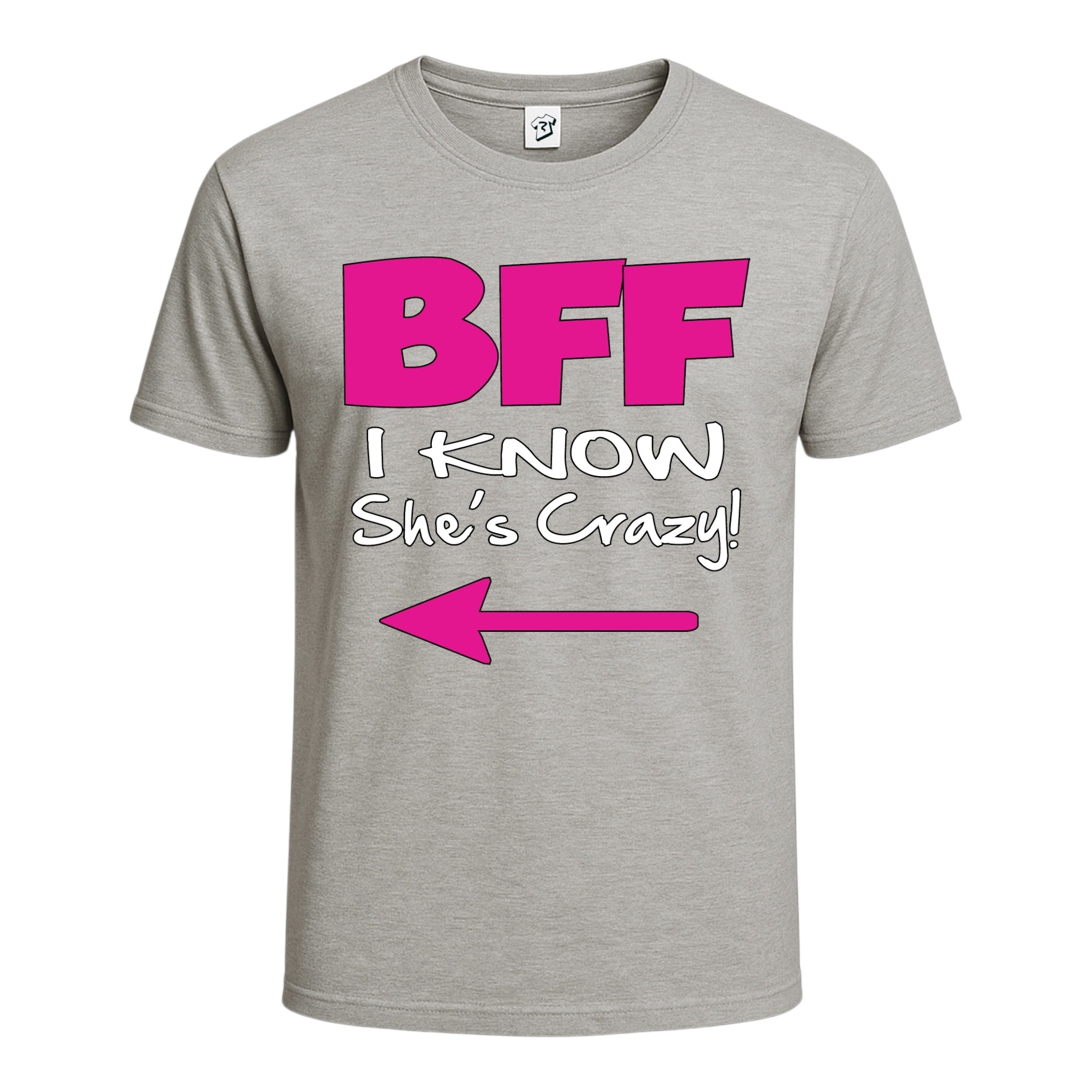 Tees Club graphic tee BFF I Know She Is Crazy - Cotton Tee Navy Size L detail