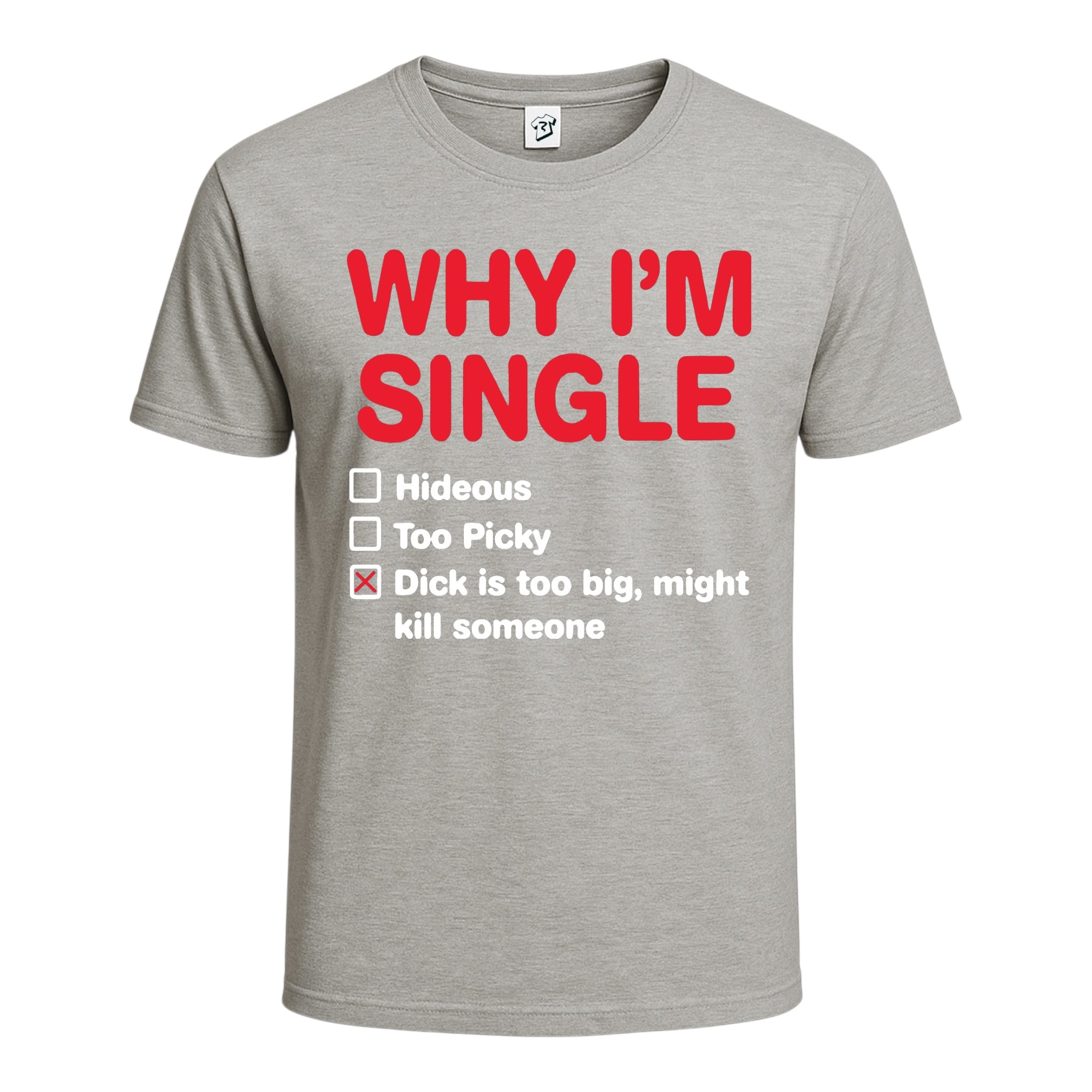 Tees Club graphic tee Why I'm Single - Cotton Tee Navy Size L detail