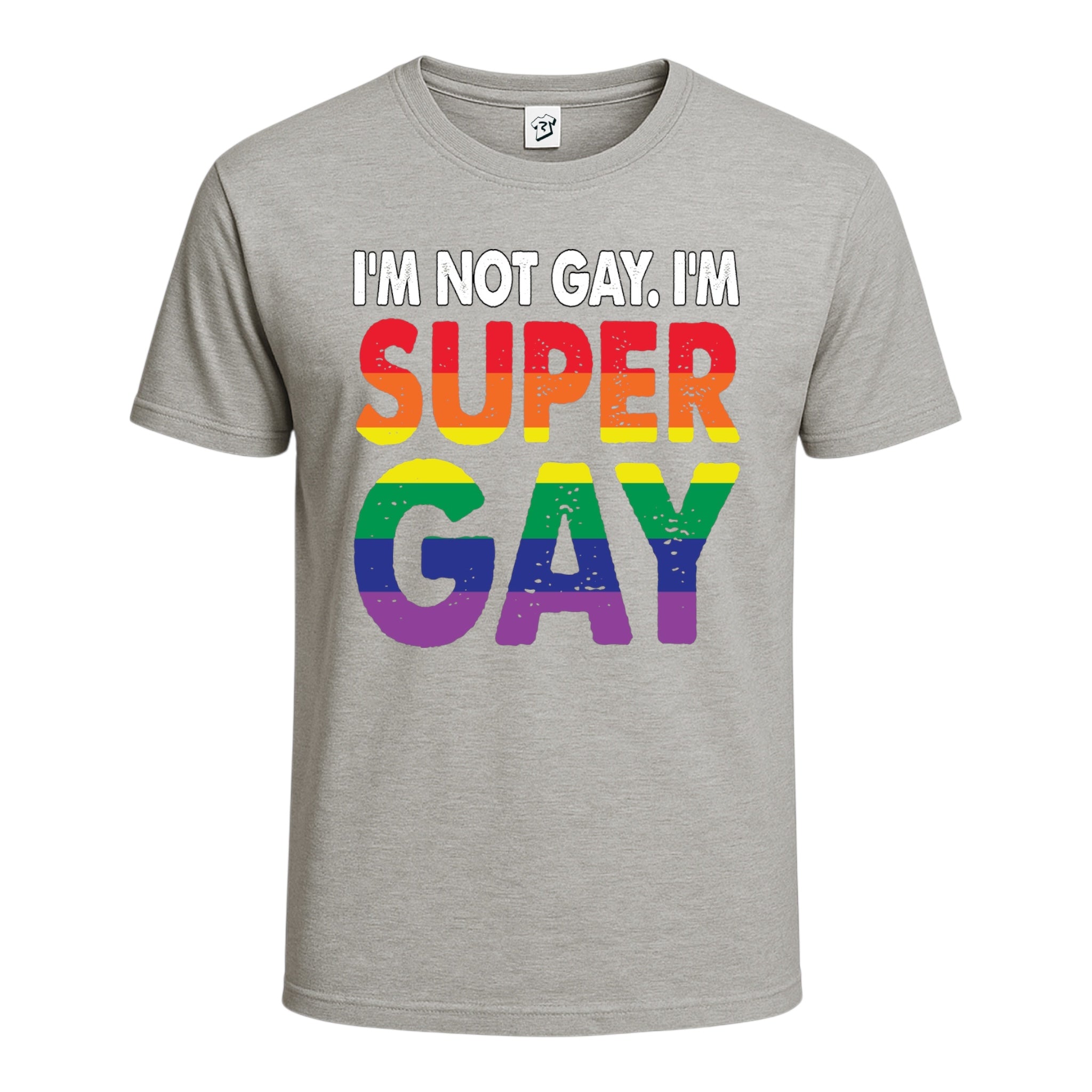 Tees Club graphic tee I'm Not Gay I'm Super Gay - Cotton Tee Navy Size L detail