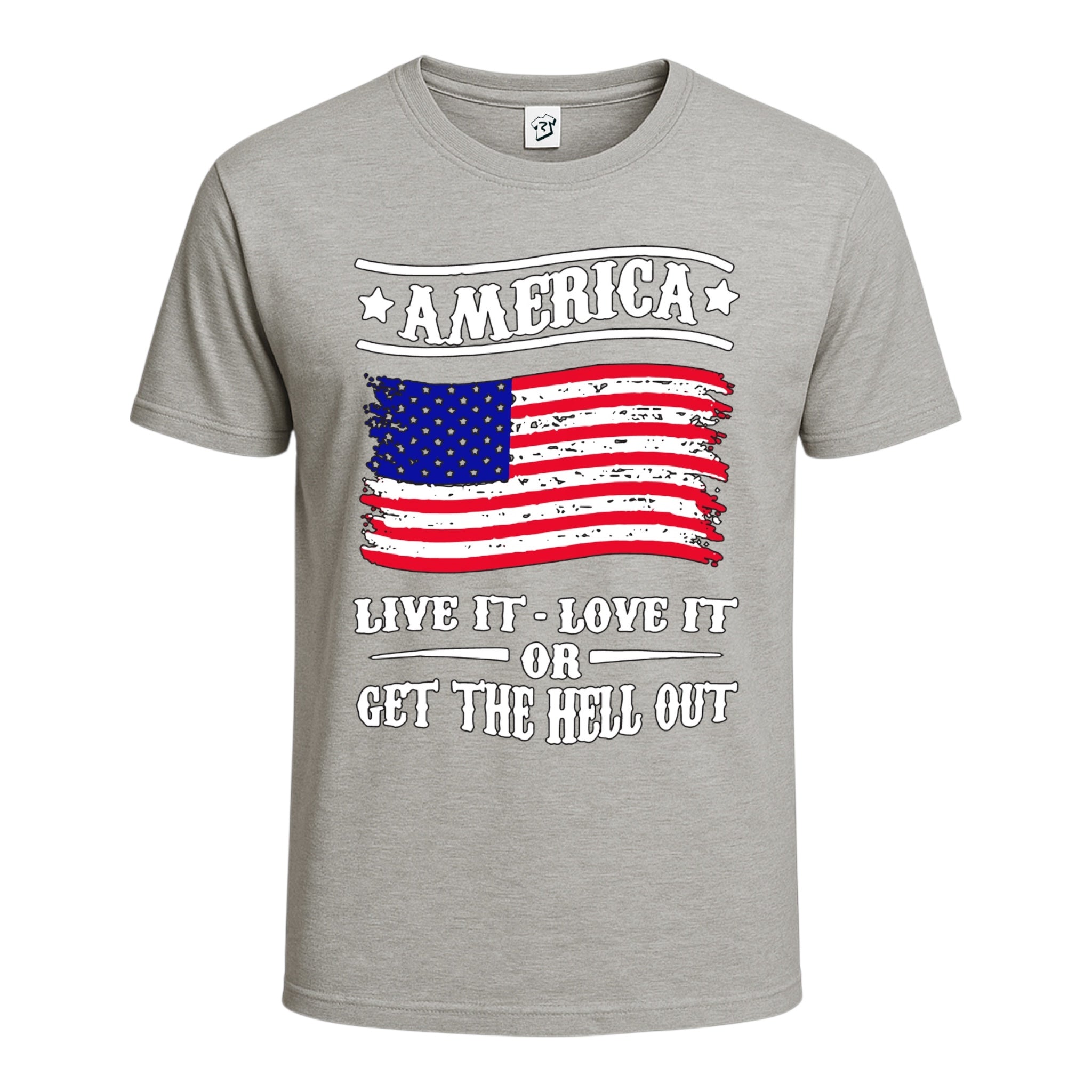 Tees Club graphic tee America Live It, Love It or Get the Hell Out - Cotton Tee Navy Size L detail