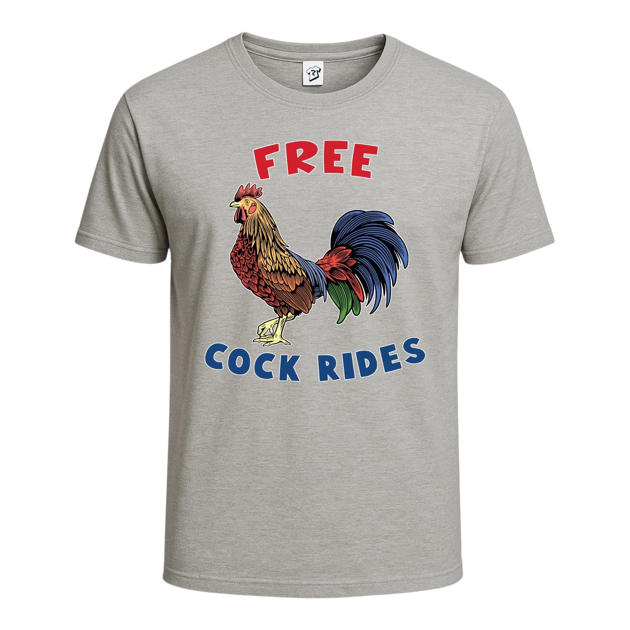 Tees Club graphic tee Free Cock Rides - Cotton Tee Navy Size XL detail