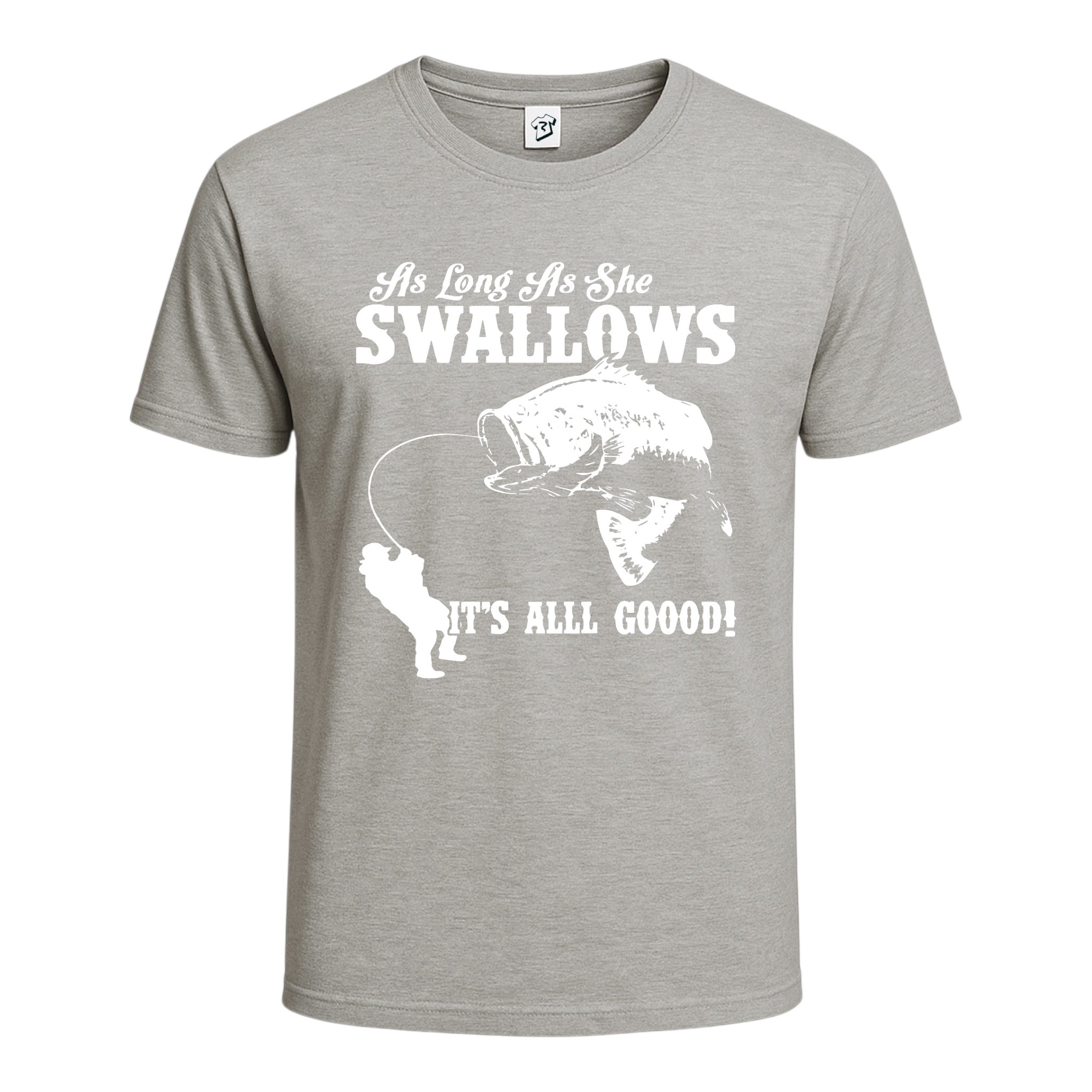 Tees Club graphic tee As Long as She Swallows It's All Good - Cotton Tee Navy Size L detail