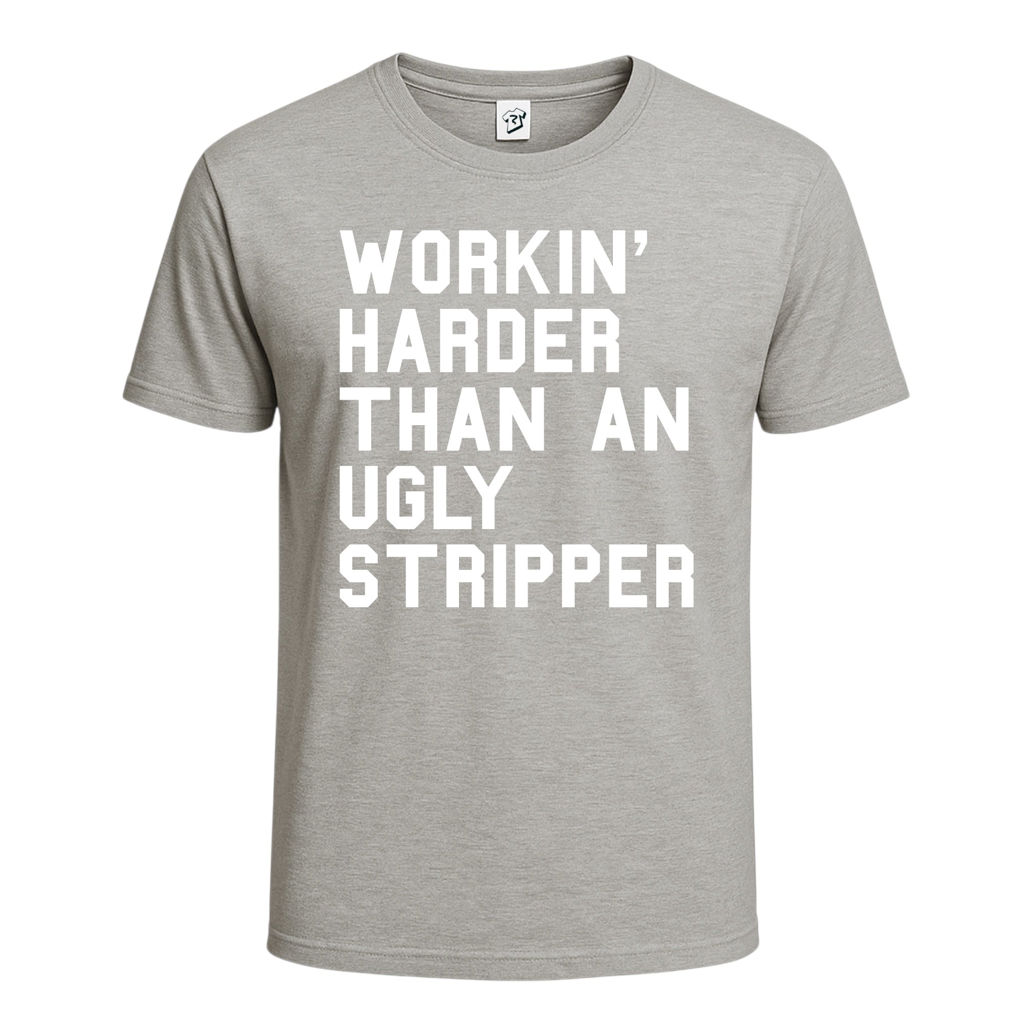 Tees Club graphic tee Workin' Harder Than an Ugly Stripper - Cotton Tee Navy Size L detail