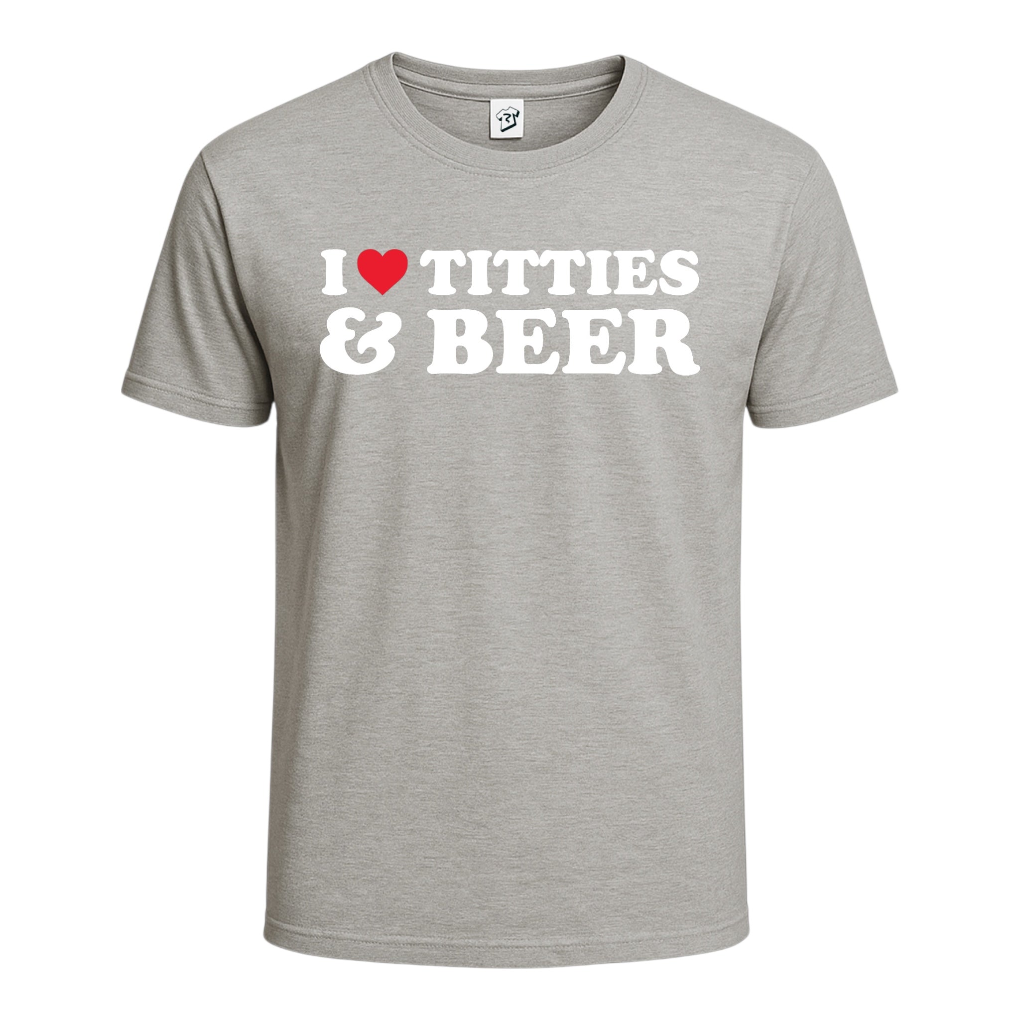 Tees Club graphic tee I Love Titties & Beer - Cotton Tee Navy Size L detail