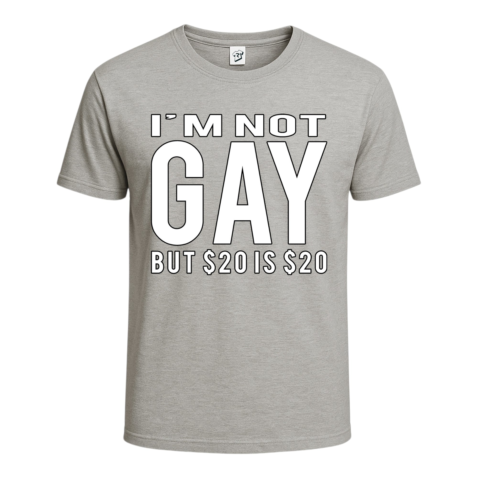 Tees Club graphic tee I'm Not Gay But $20 Is $20 - Cotton Tee Navy Size S back view