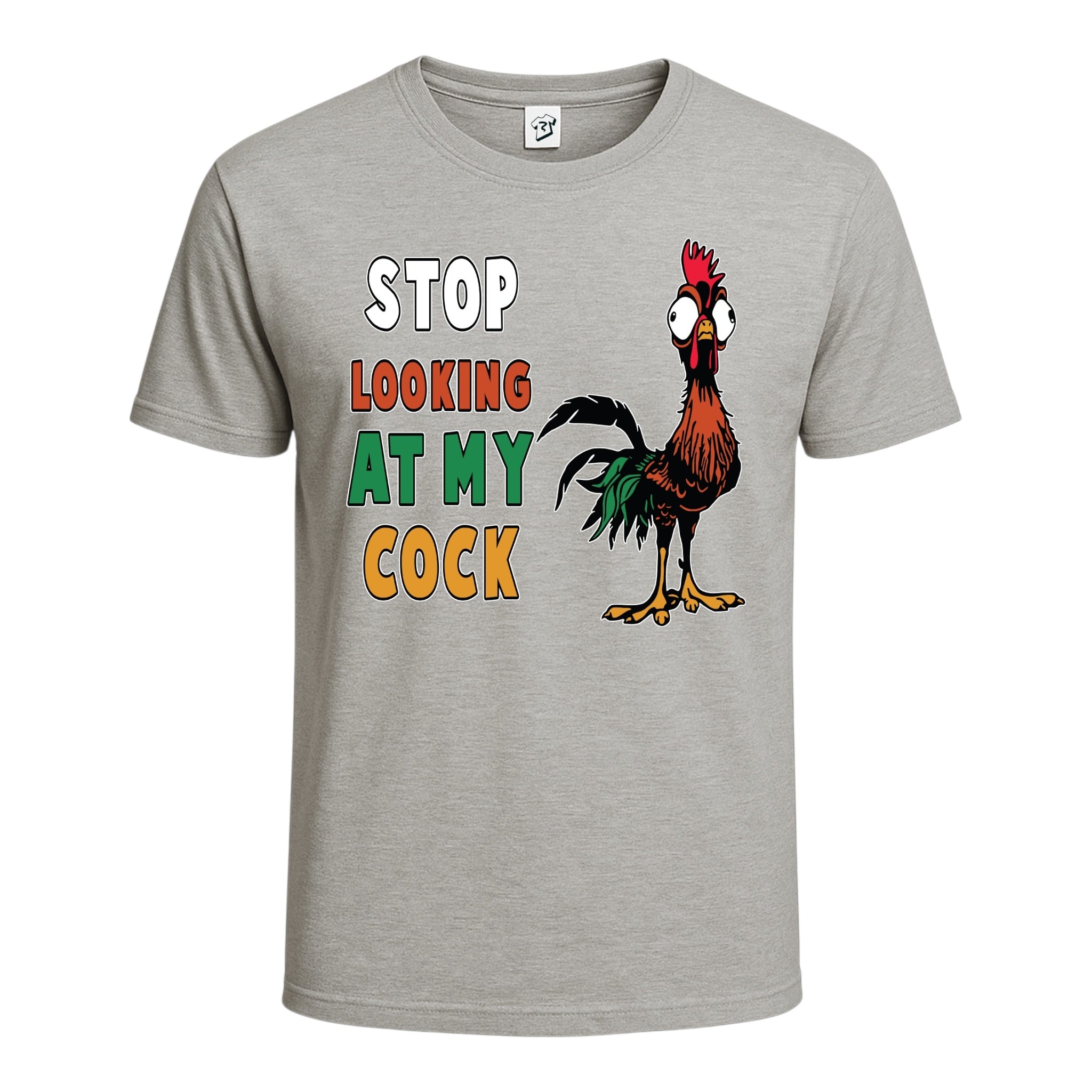 Tees Club graphic tee Stop Looking At My Cock - Cotton Tee Navy Size L detail