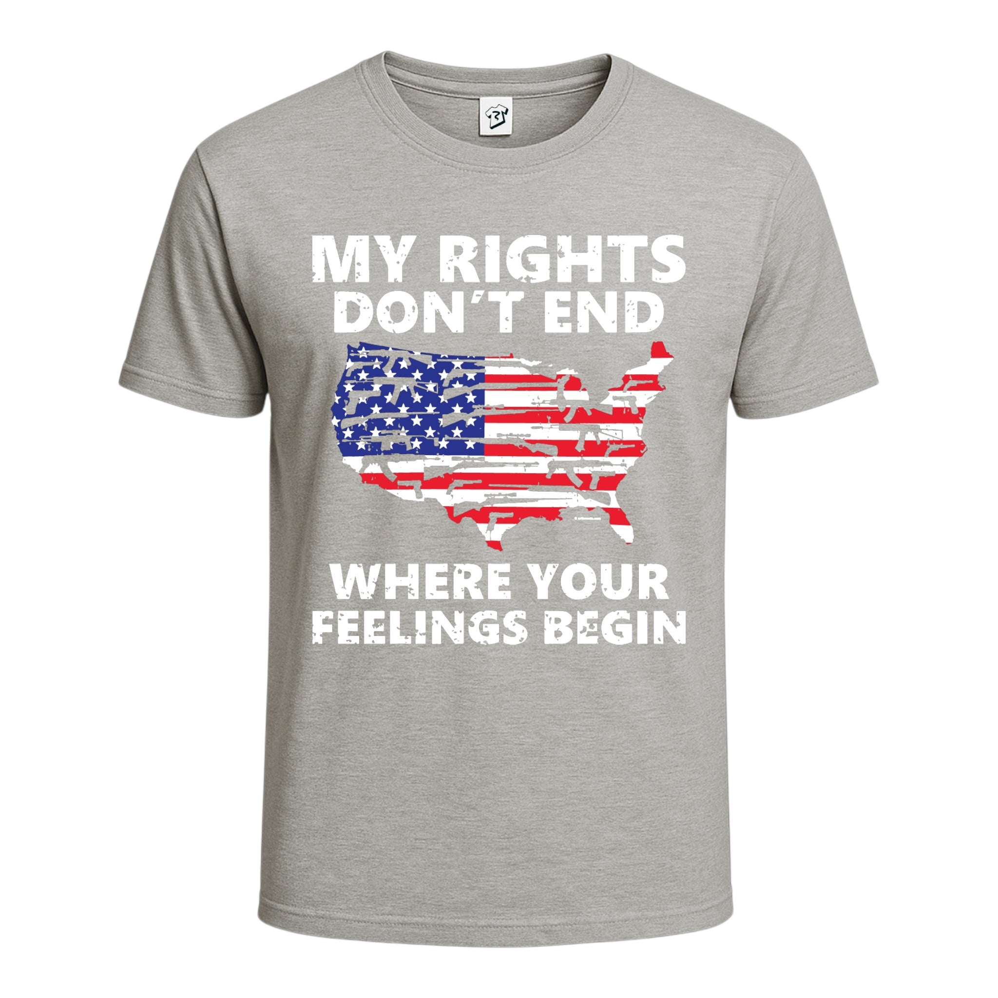 Tees Club graphic tee My Rights Don't End Where Your Feelings Begin - Cotton Tee Navy Size L detail