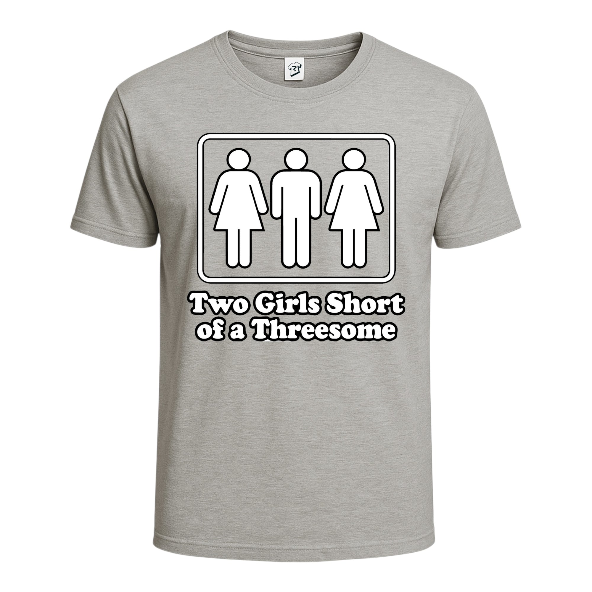 Tees Club graphic tee Two Girls Short of a Threesome - Cotton Tee Navy Size S back view