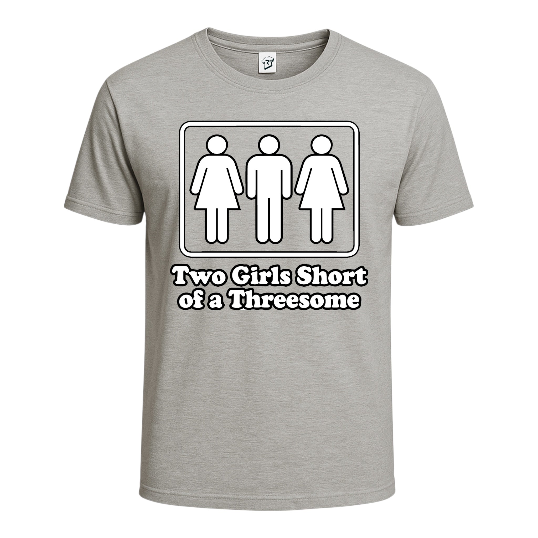 Tees Club graphic tee Two Girls Short of a Threesome - Cotton Tee Navy Size S back view