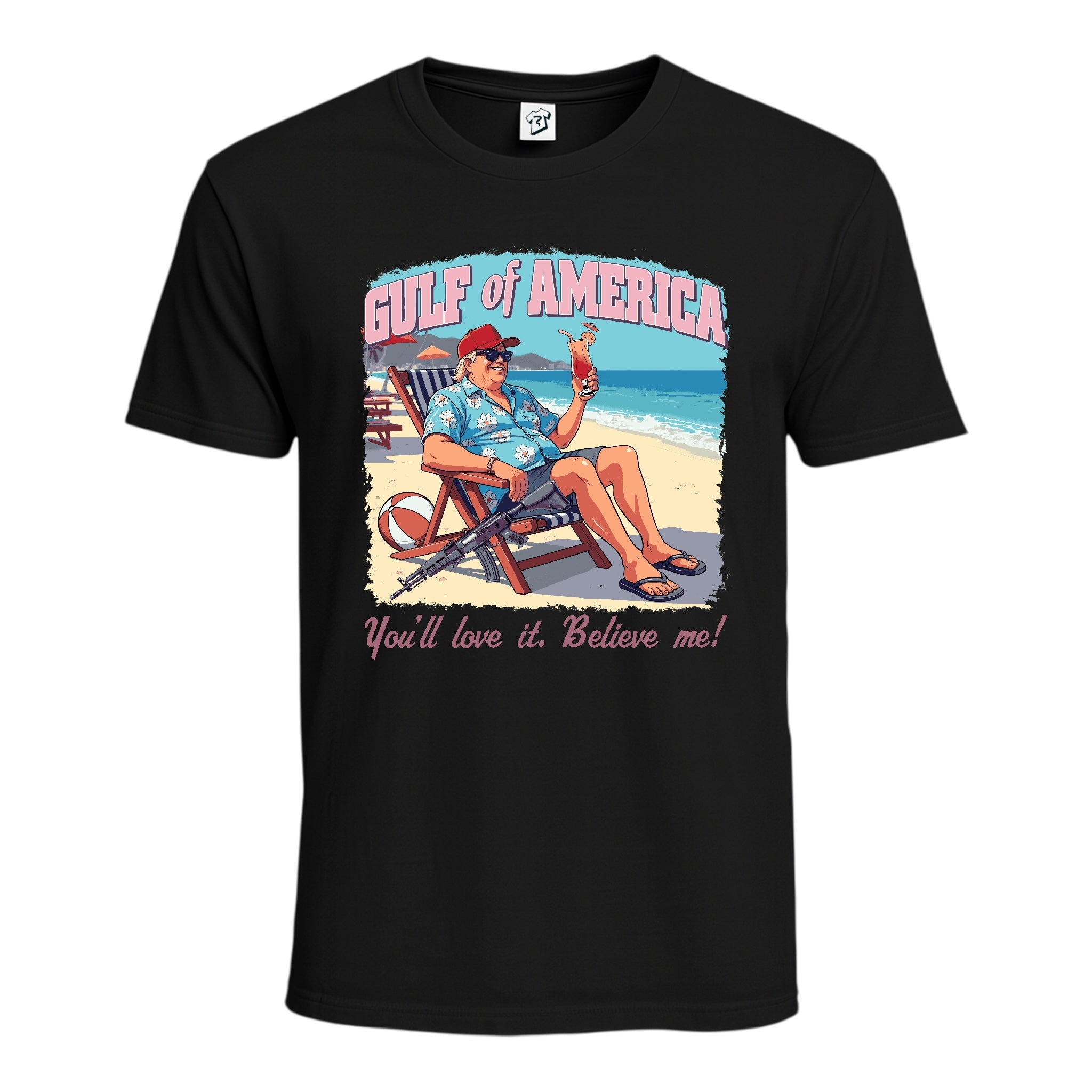 Tees Club graphic tee Gulf of America You'll Love It Believe Me - Cotton Tee Navy Size M detail