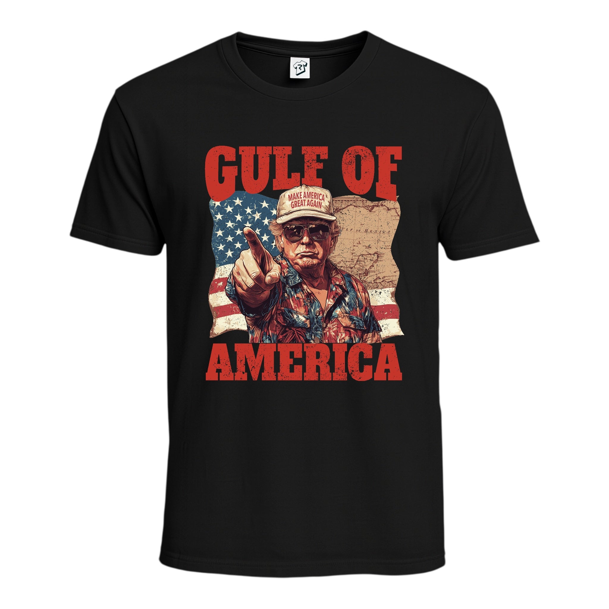 Tees Club graphic tee Gulf of America Jimmy Buffett - Cotton Tee Navy Size S back view