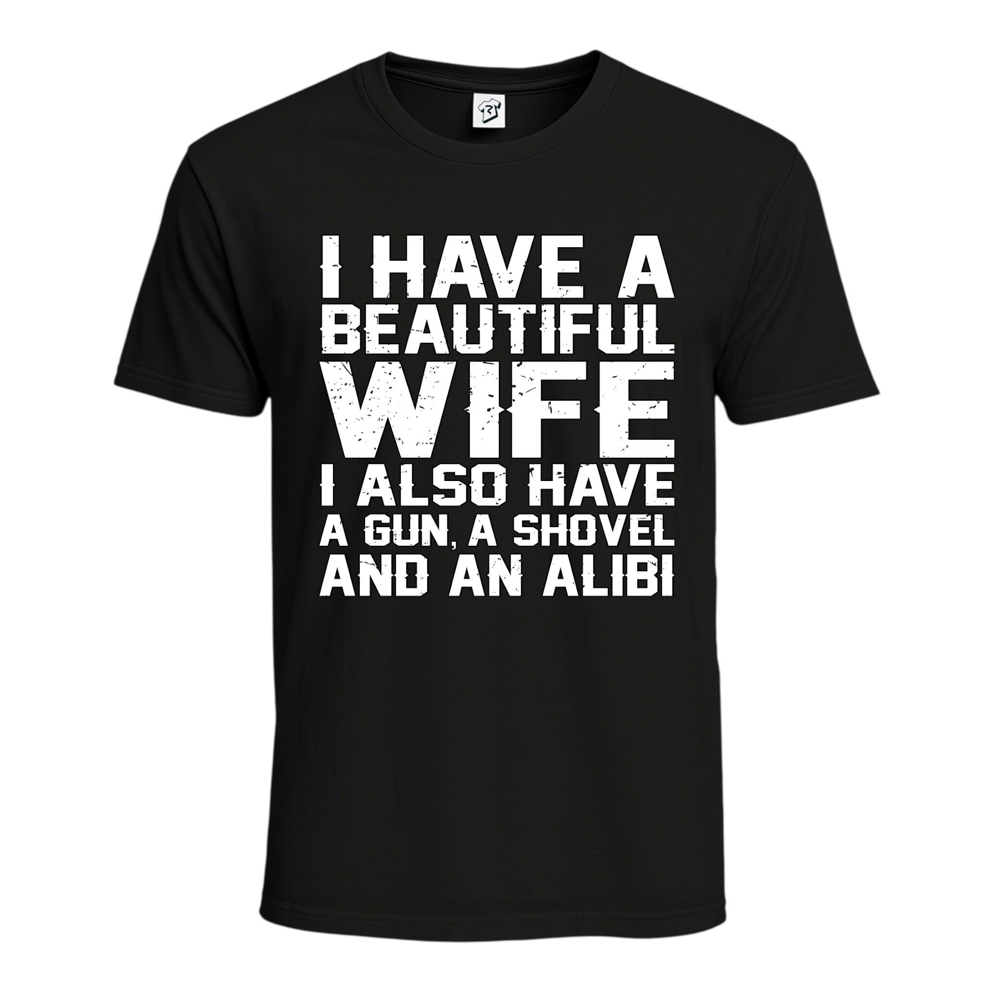 Tees Club graphic tee I Have a Beautiful Wife - Cotton Tee Navy Size M detail