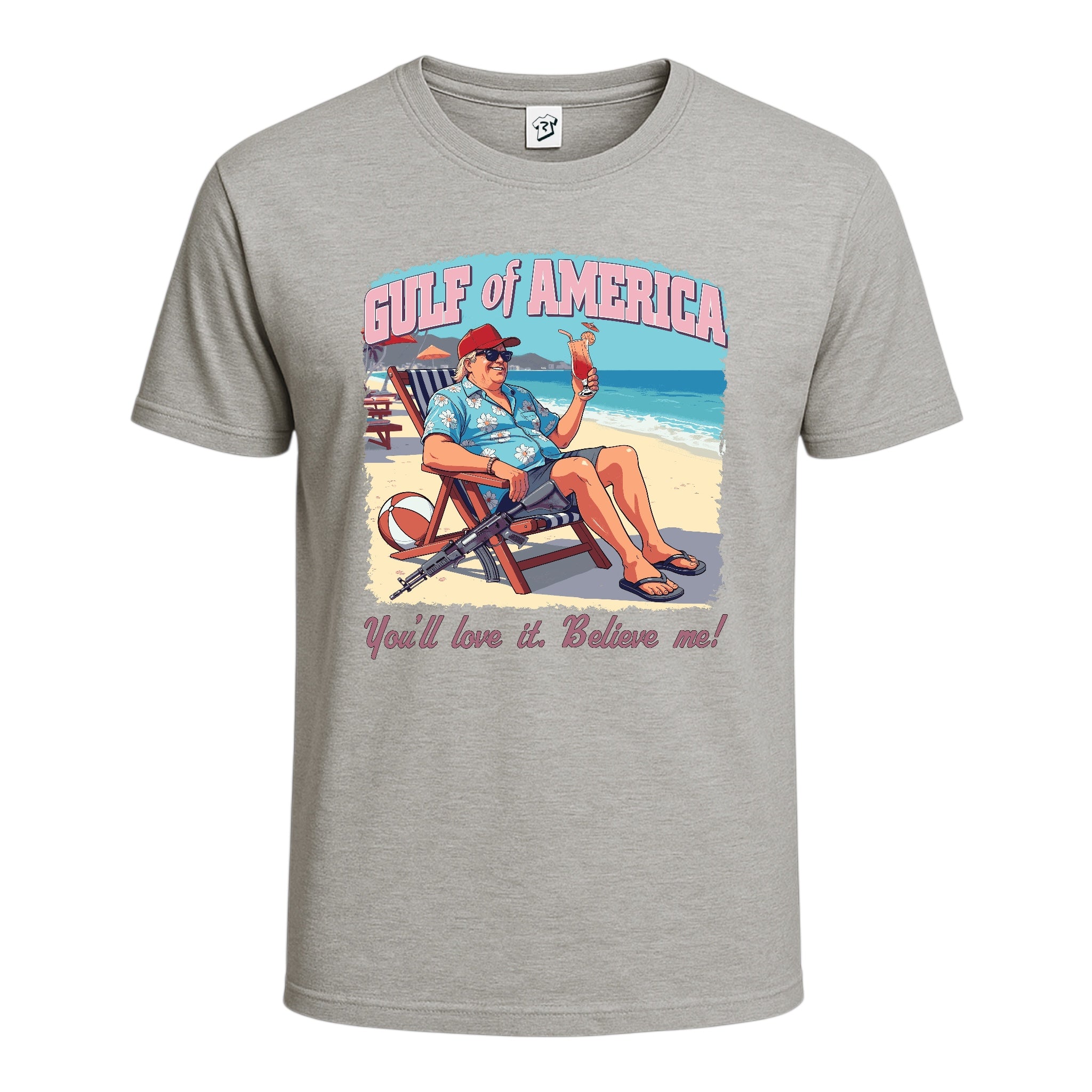 Tees Club graphic tee Gulf of America You'll Love It Believe Me - Cotton Tee Navy Size L detail