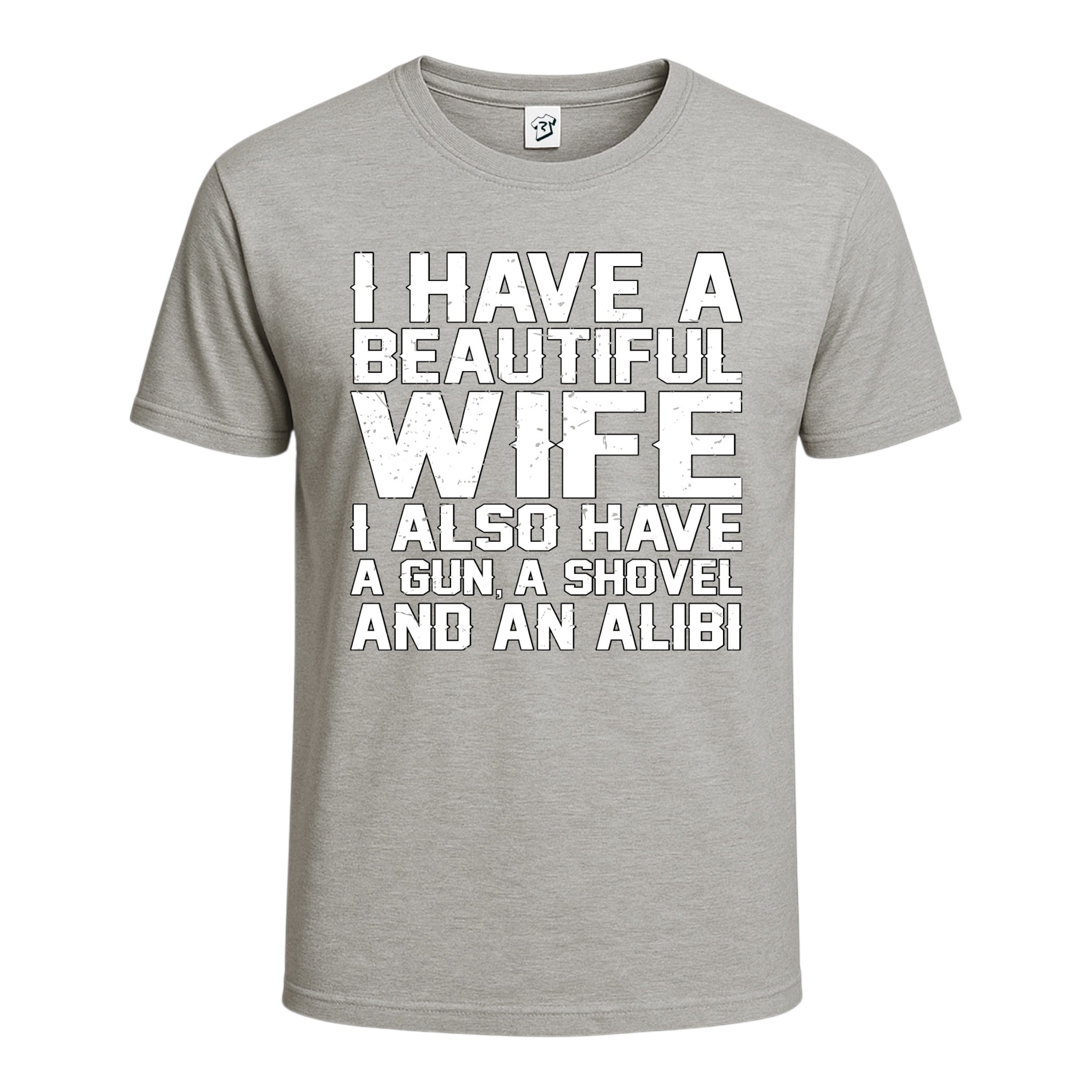 Tees Club graphic tee I Have a Beautiful Wife - Cotton Tee Navy Size L detail