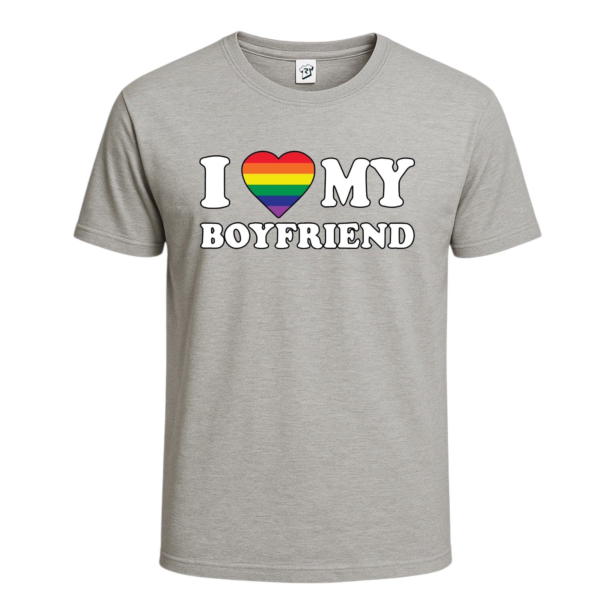Tees Club graphic tee I Love My Boyfriend (Pride) - Cotton Tee Navy Size L detail