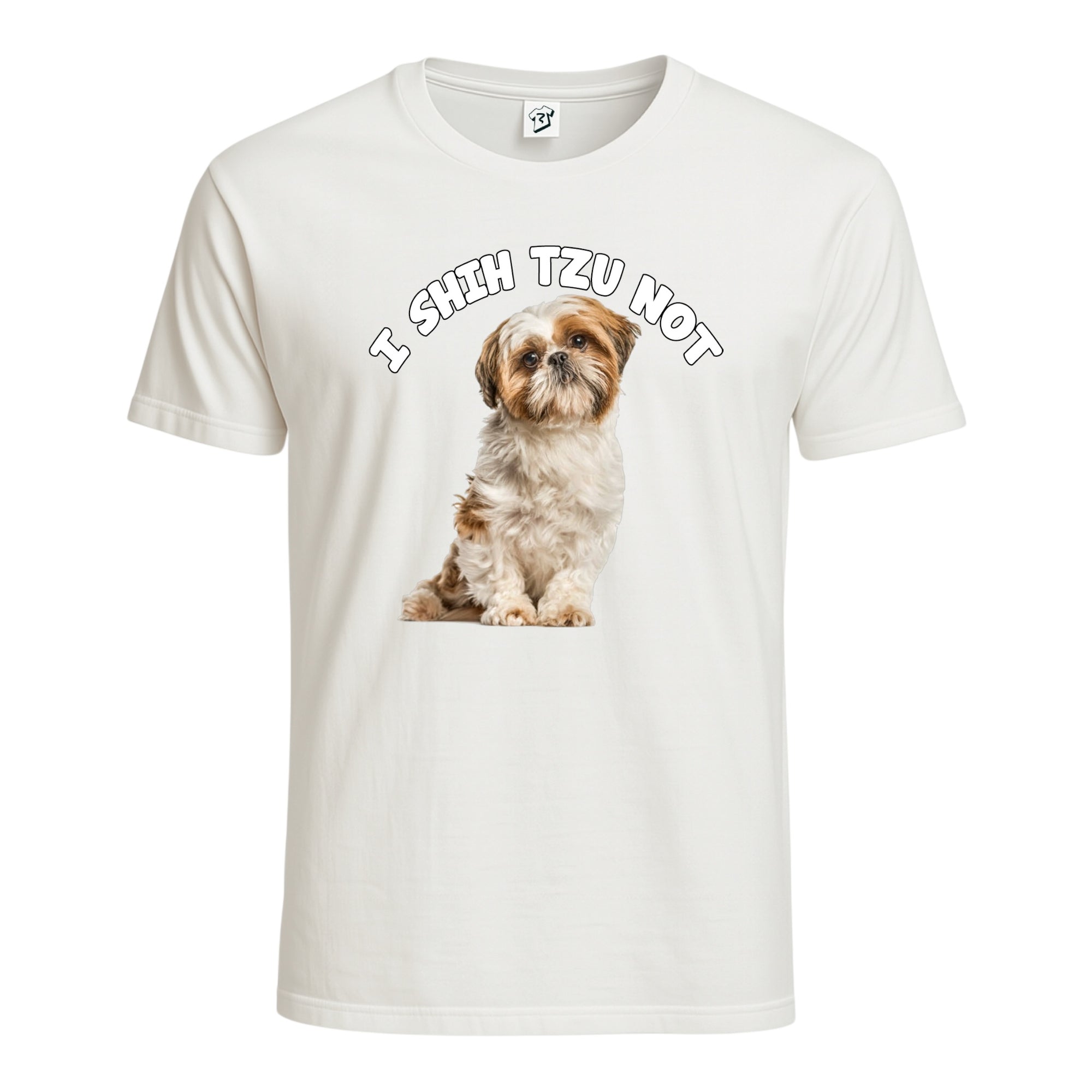 Tees Club graphic tee I Shih Tzu Not - Cotton Tee Navy Size S front view