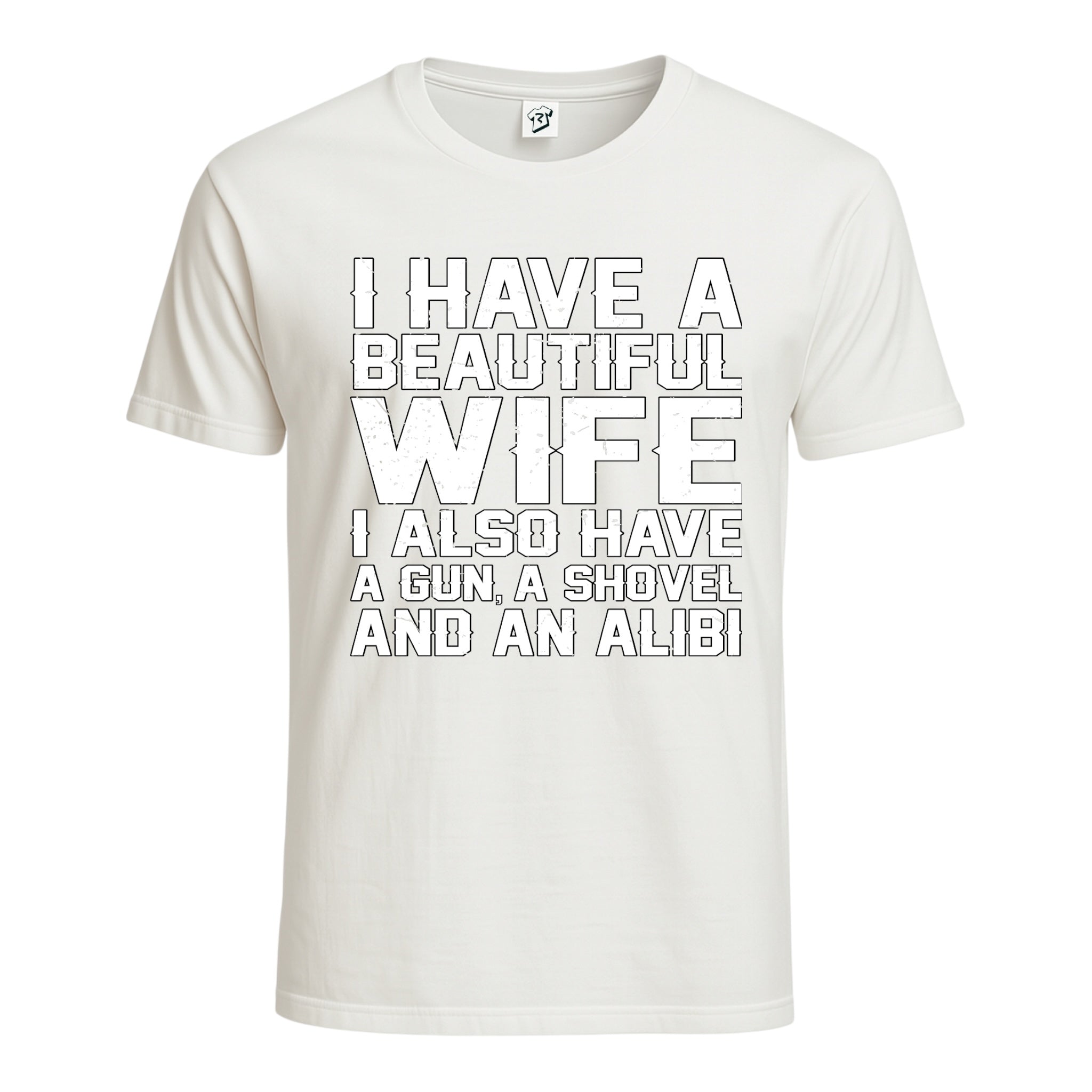 Tees Club graphic tee I Have a Beautiful Wife - Cotton Tee Navy Size 2XL detail