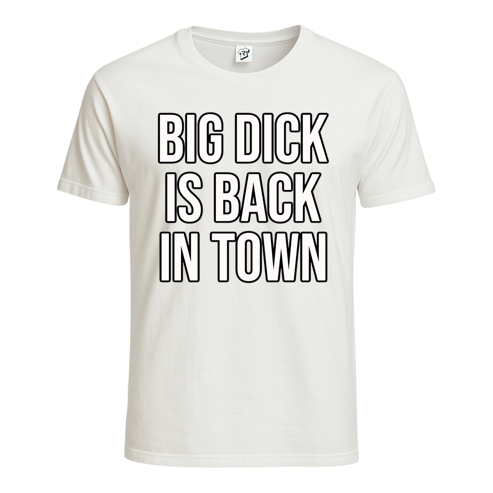 Tees Club graphic tee Big Dick Is Back in Town - Cotton Tee Navy Size 3XL detail