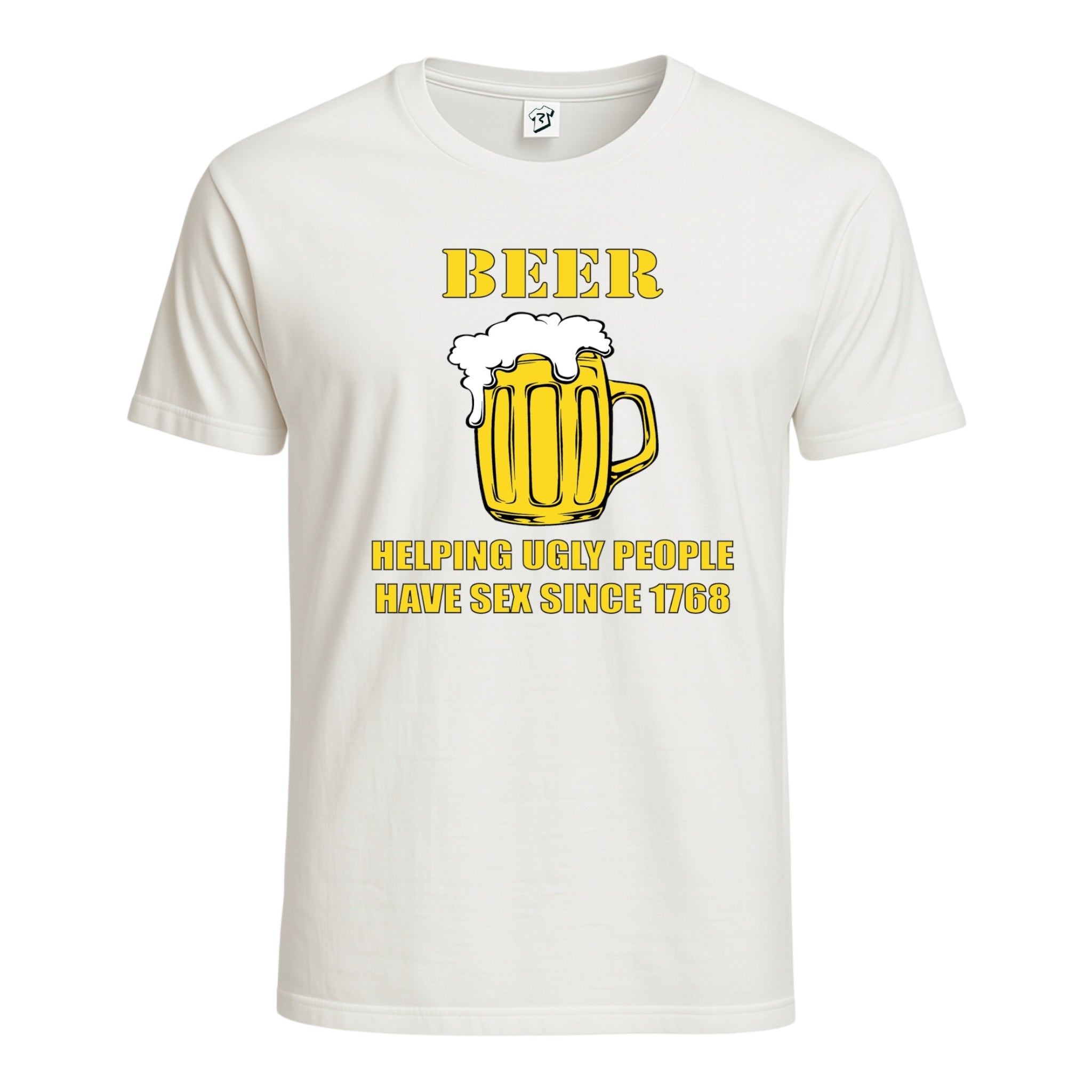 Tees Club graphic tee Beer Helping Ugly People Have Sex - Cotton Tee Navy Size 3XL detail