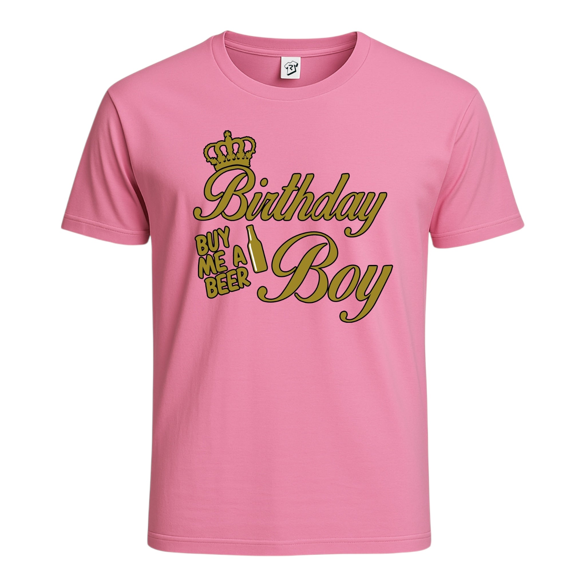Tees Club graphic tee Birthday Boy (Buy Me a Beer) - Cotton Tee Navy Size S back view