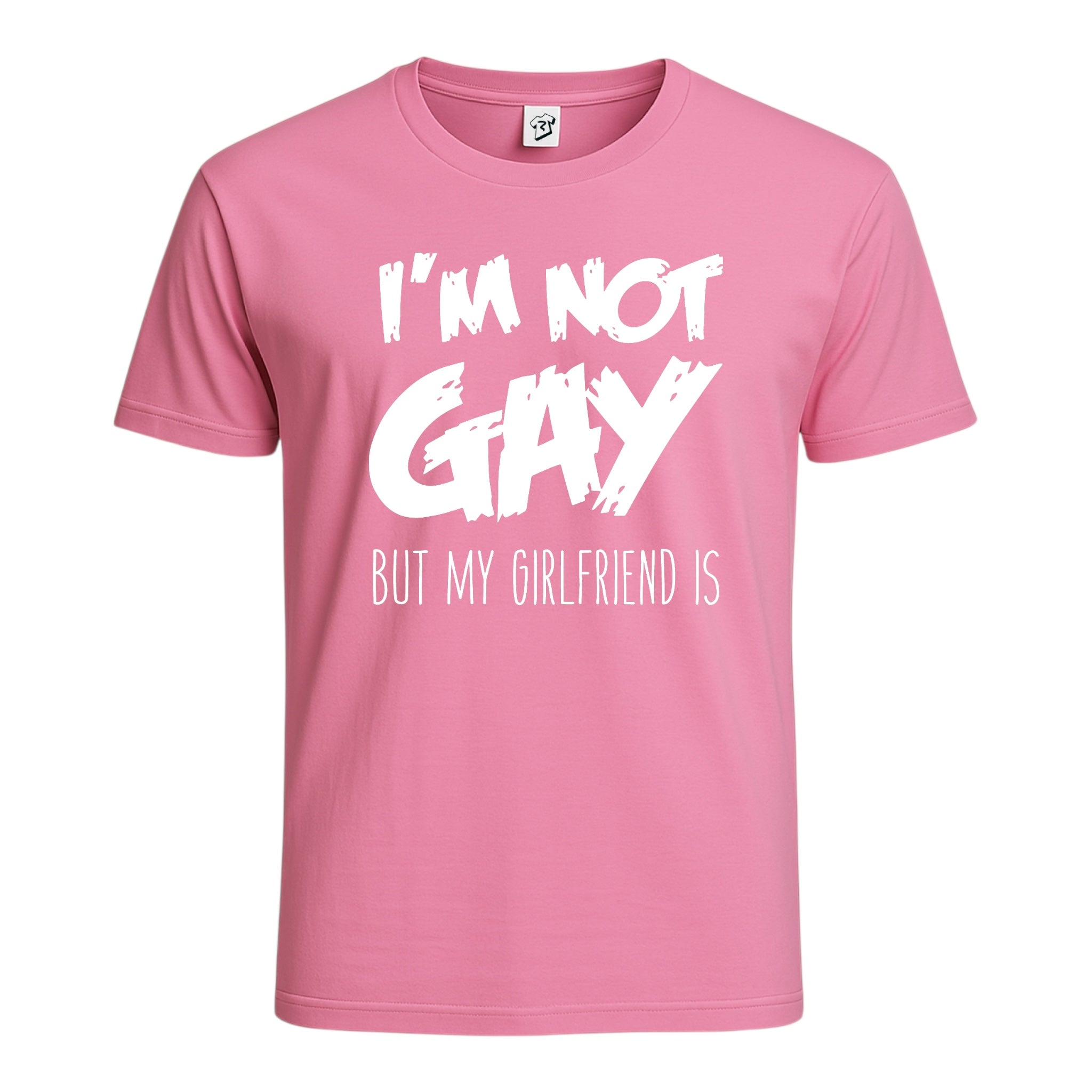 Tees Club graphic tee I'm Not Gay But My Girlfriend Is - Cotton Tee Navy Size M detail