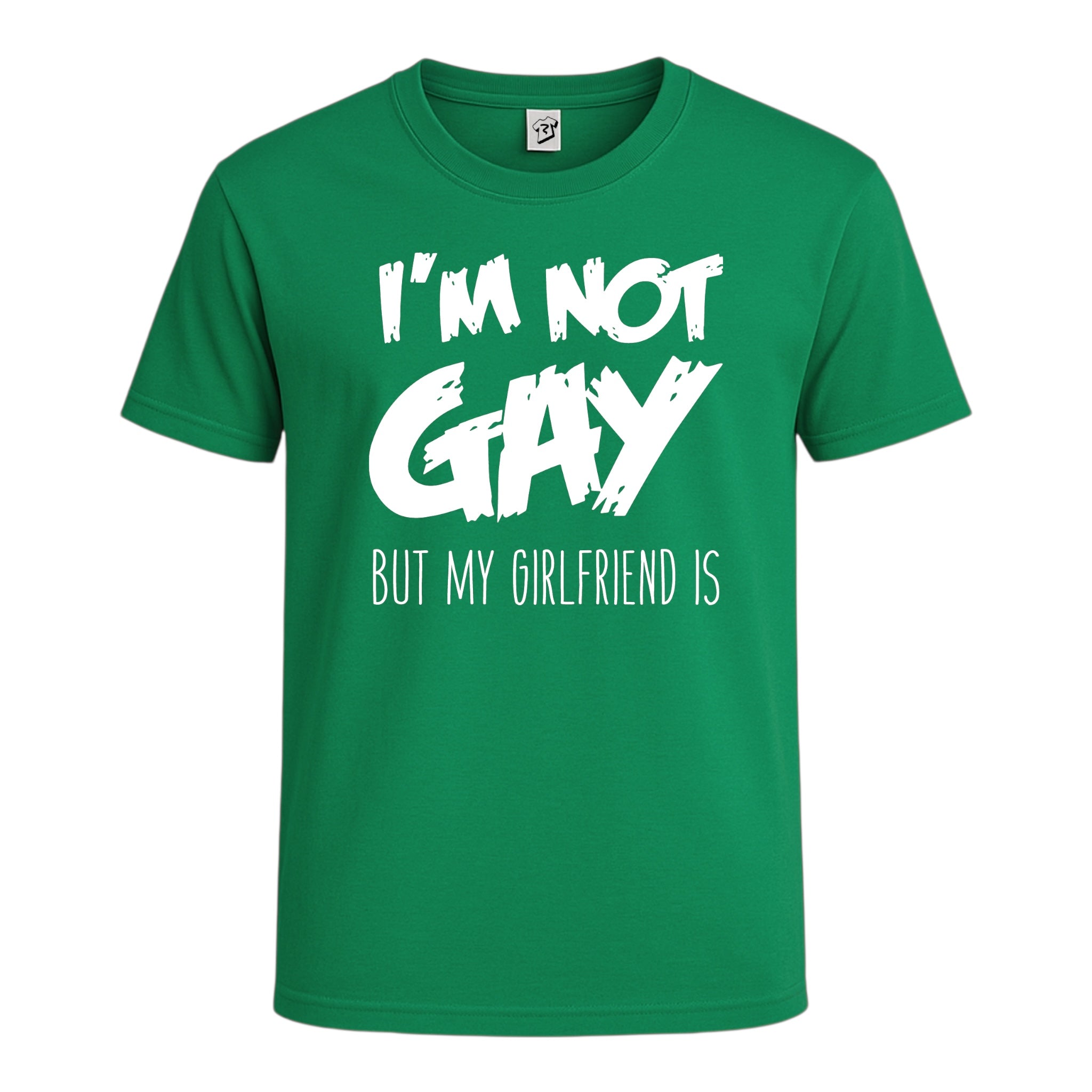 Tees Club graphic tee I'm Not Gay But My Girlfriend Is - Cotton Tee Navy Size L detail