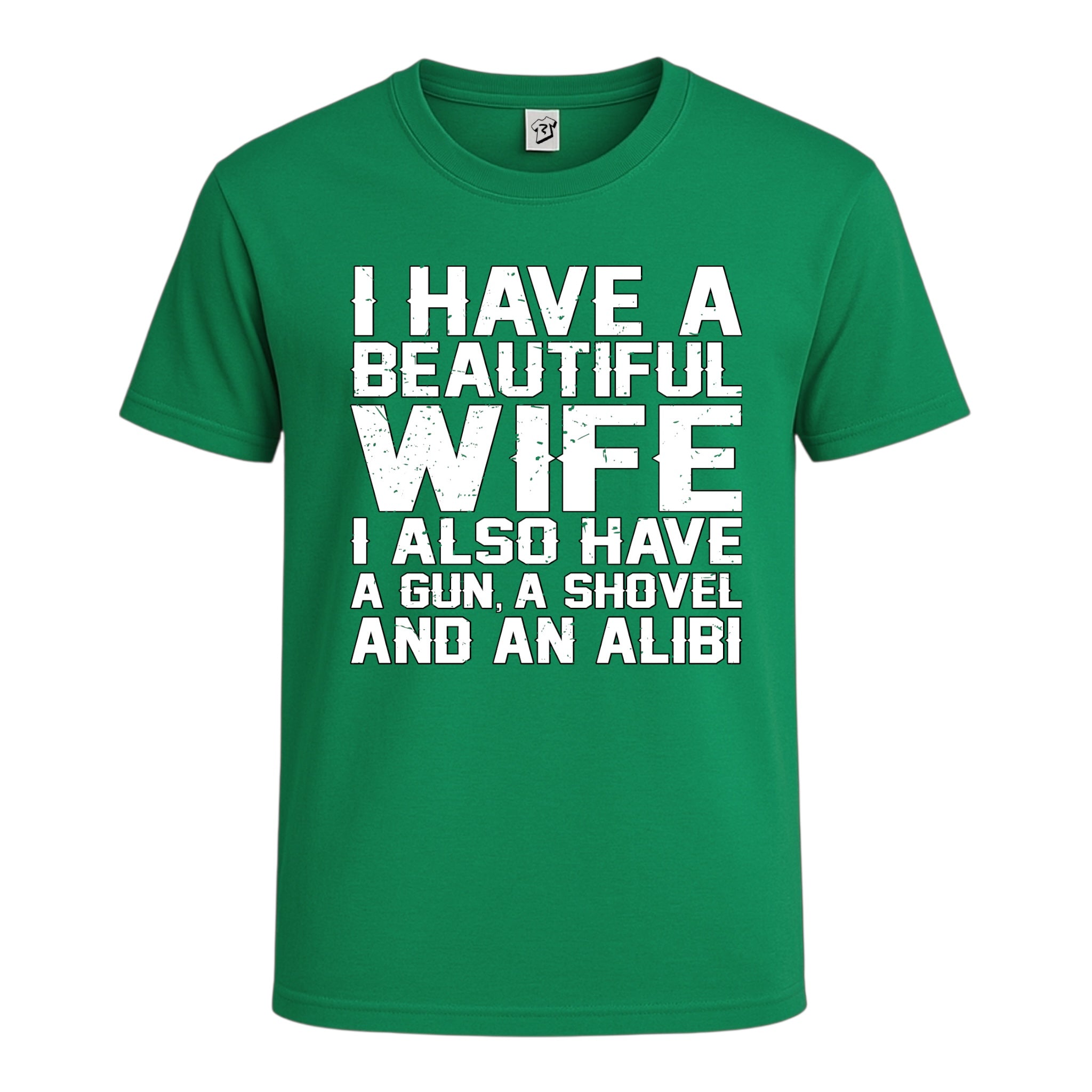 Tees Club graphic tee I Have a Beautiful Wife - Cotton Tee Navy Size L detail