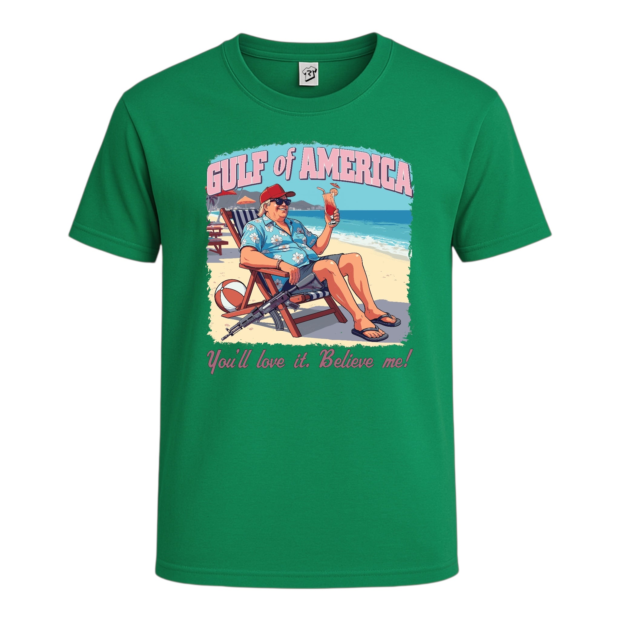 Tees Club graphic tee Gulf of America You'll Love It Believe Me - Cotton Tee Navy Size L detail
